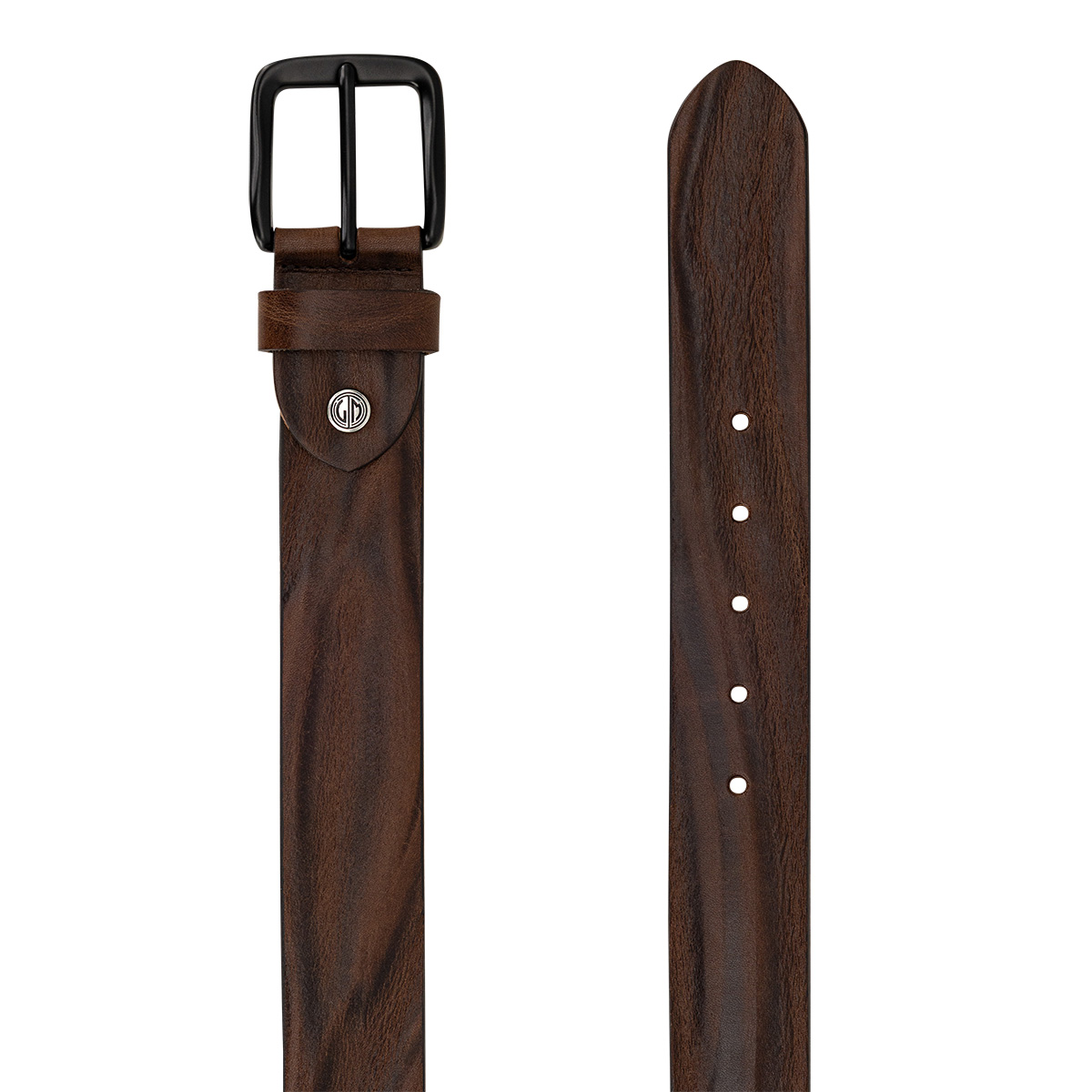 Gürtel, Ledergürtel, Braun, Riemen, Metallverschluss, LINDENMANN Vollledergürtel passend zu Jeans dunkelbraun