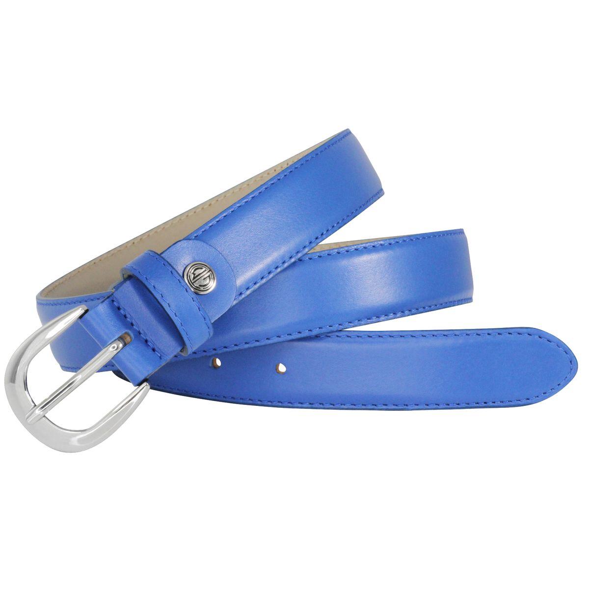 LINDENMANN Ledergürtel Damen 30 mm Nappa-Leder blau