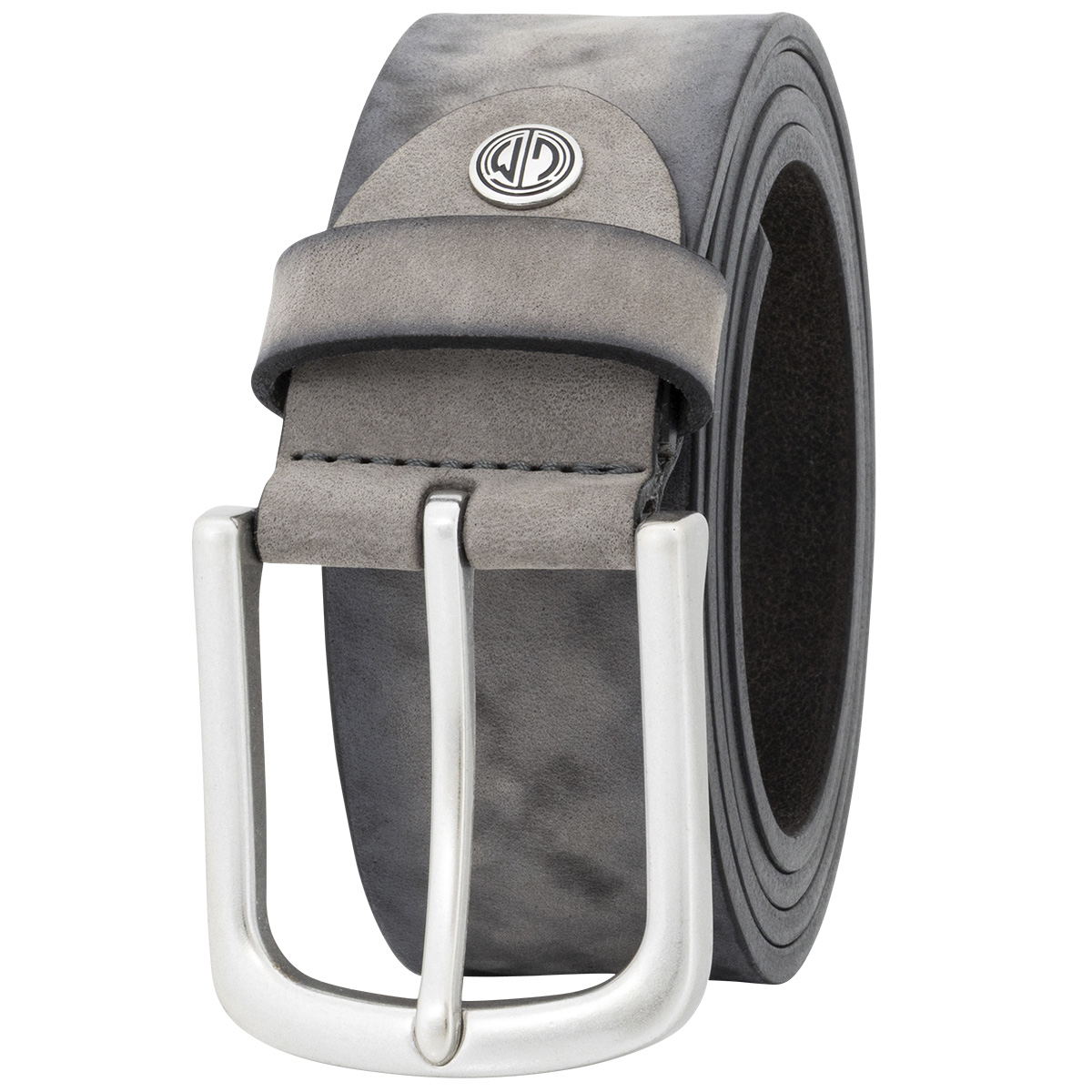 LINDENMANN Herrengürtel aus 100% Vollrindleder grau