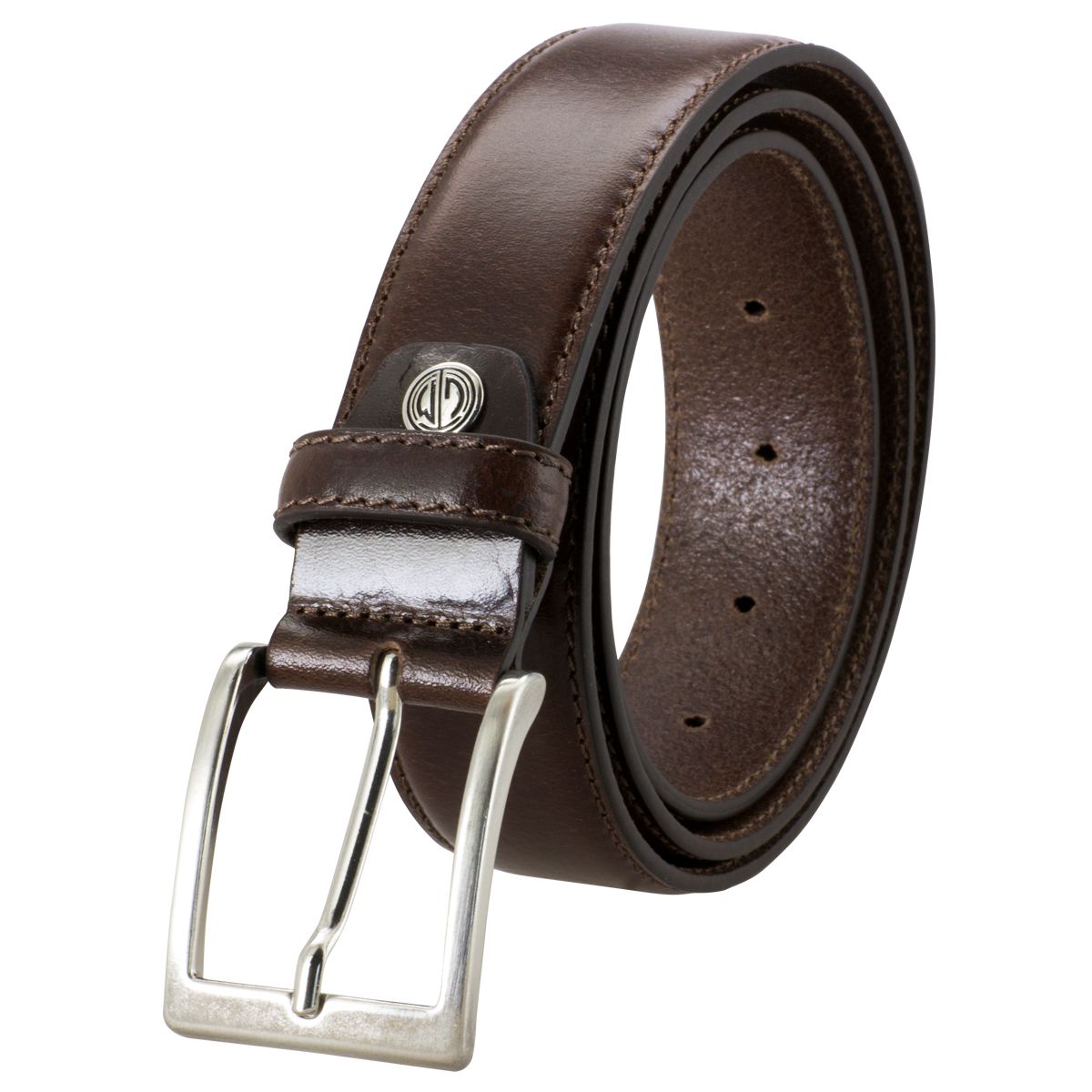 Gürtel Herren Jeansgürtel braun LINDENMANN Anzug-Ledergürtel Herren35 mm Vollrind dunkelbraun