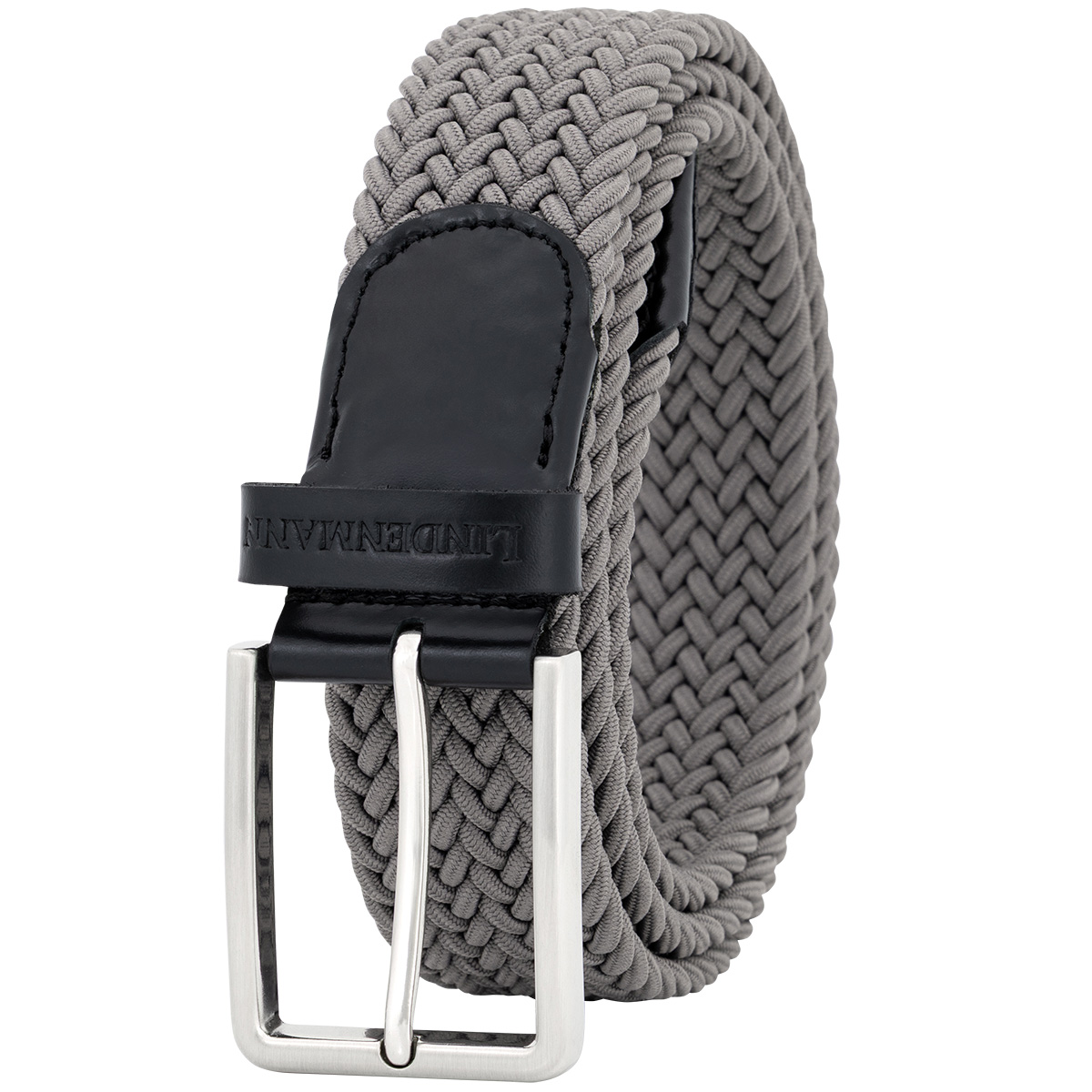 LINDENMANN Flechtgürtel Herren grau