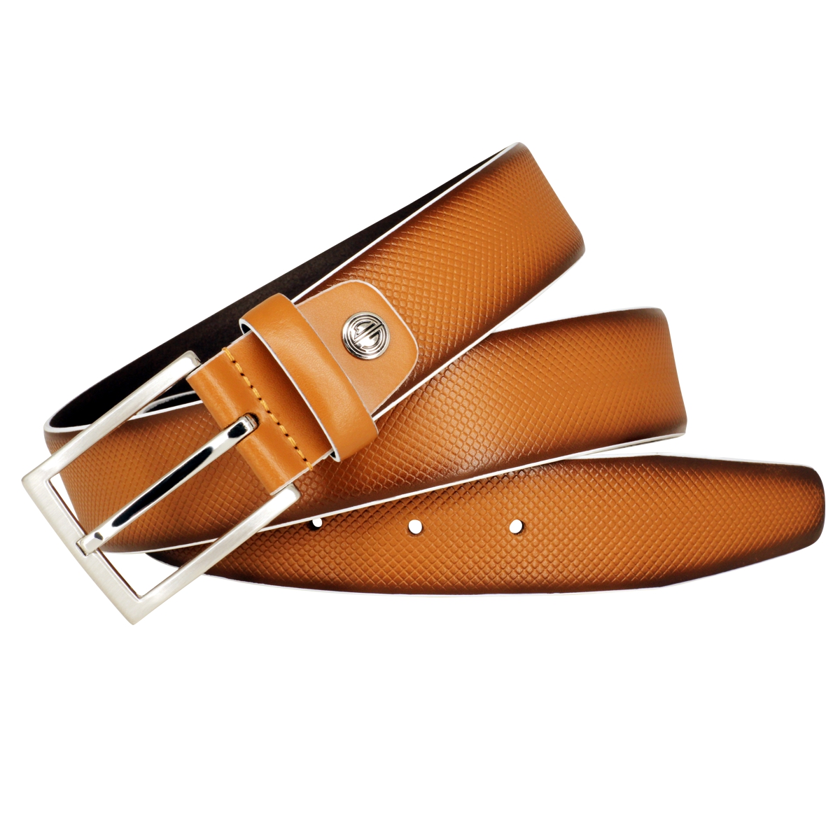 LINDENMANN Rindledergürtel Herren 35 mm Vollrind cognac