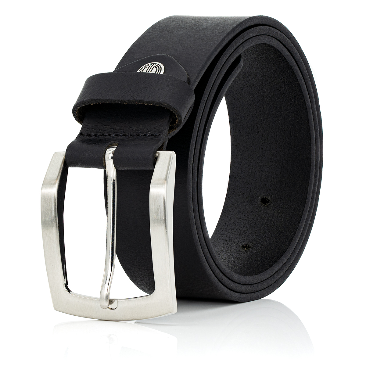 LINDENMANN Ledergürtel Herren schwarz