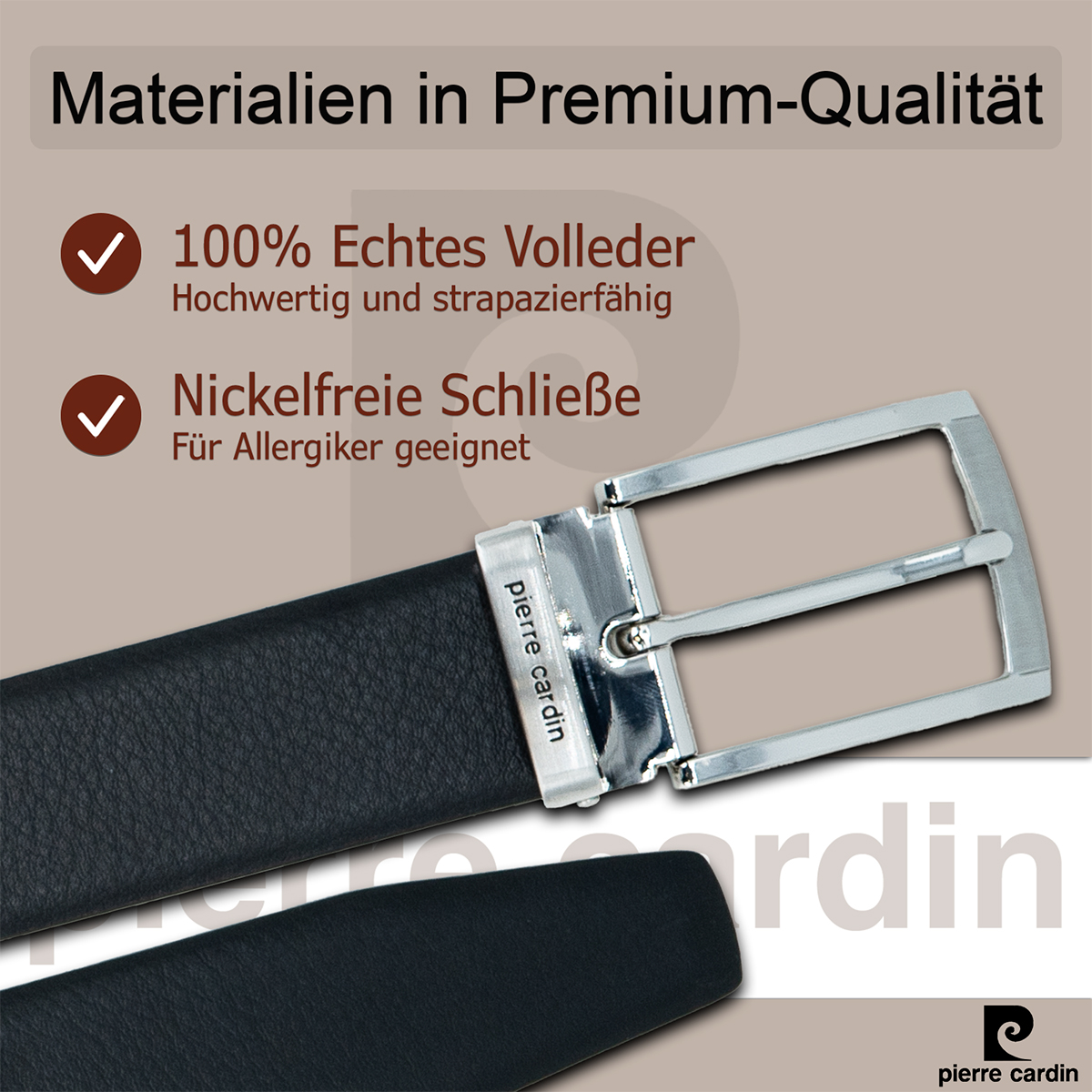 Pierre Cardin Herren-Leder-Gürtel