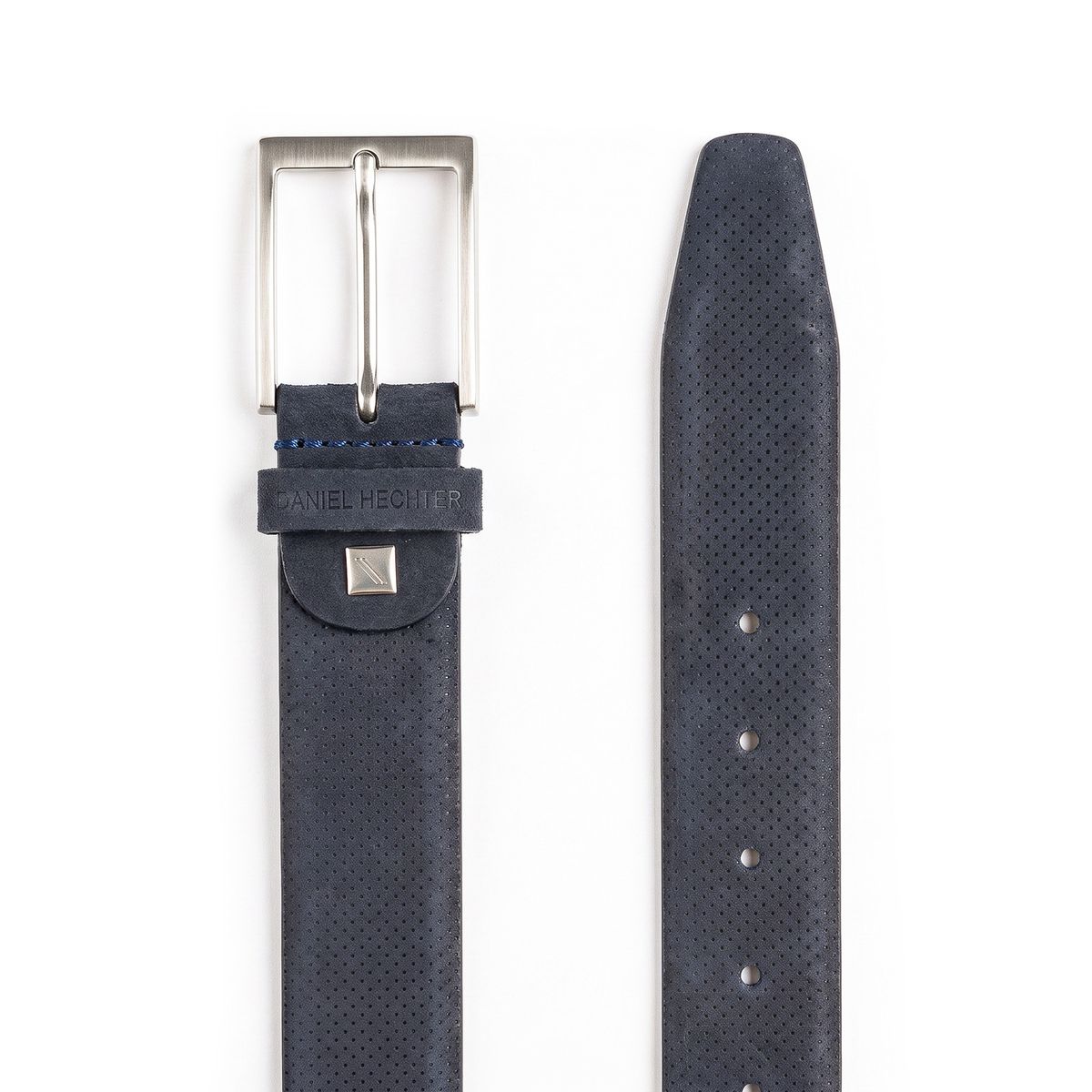 DANIEL HECHTER Herren smart casual 100% echtes Veloursledergürtel marine