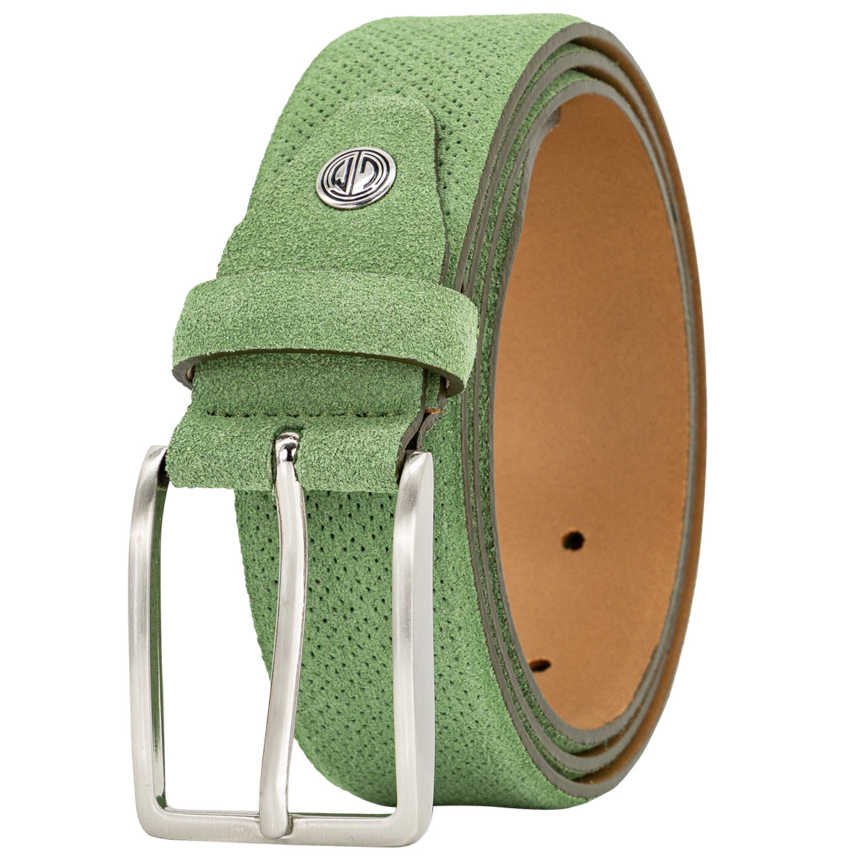 LINDENMANN klassischer Echtlederherrengürtel aus Verloursrindleder grün