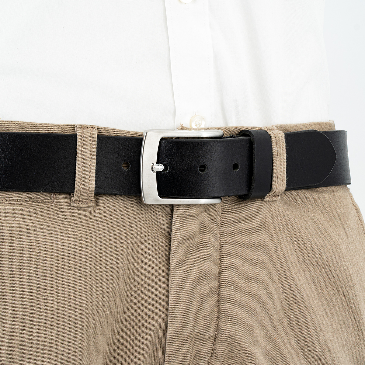 LINDENMANN Ledergürtel Herren schwarz