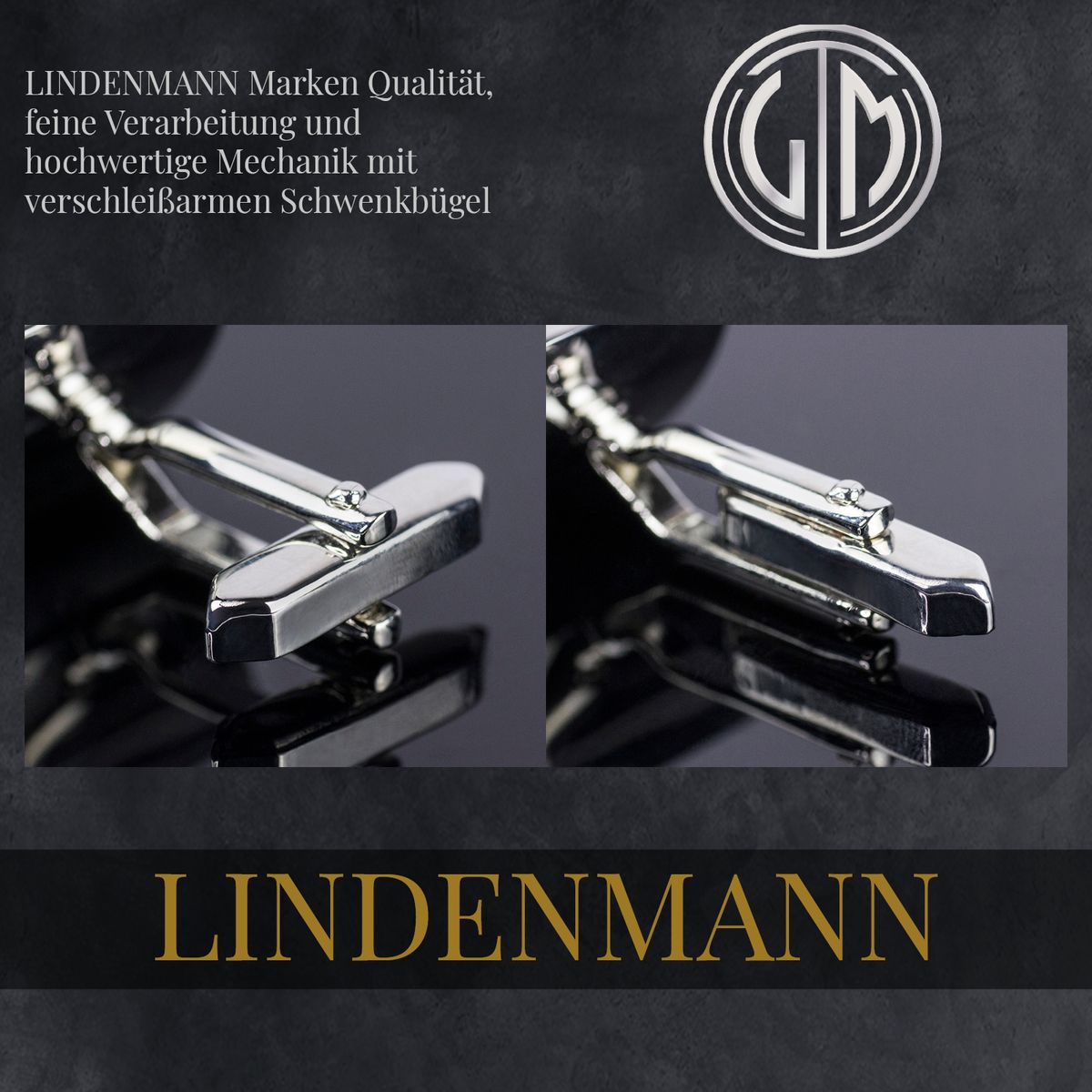 LINDENMANN Manschettenknöpfe Herren Business Hochzeit