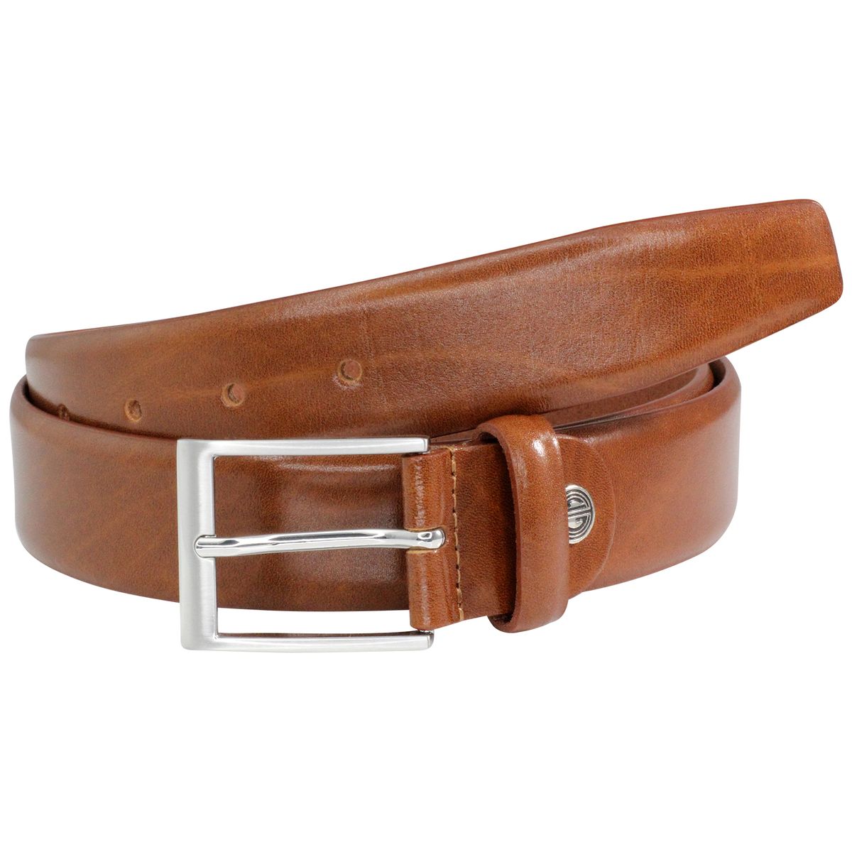 LINDENMANN Ledergürtel Herren 35 mm Vollrind cognac