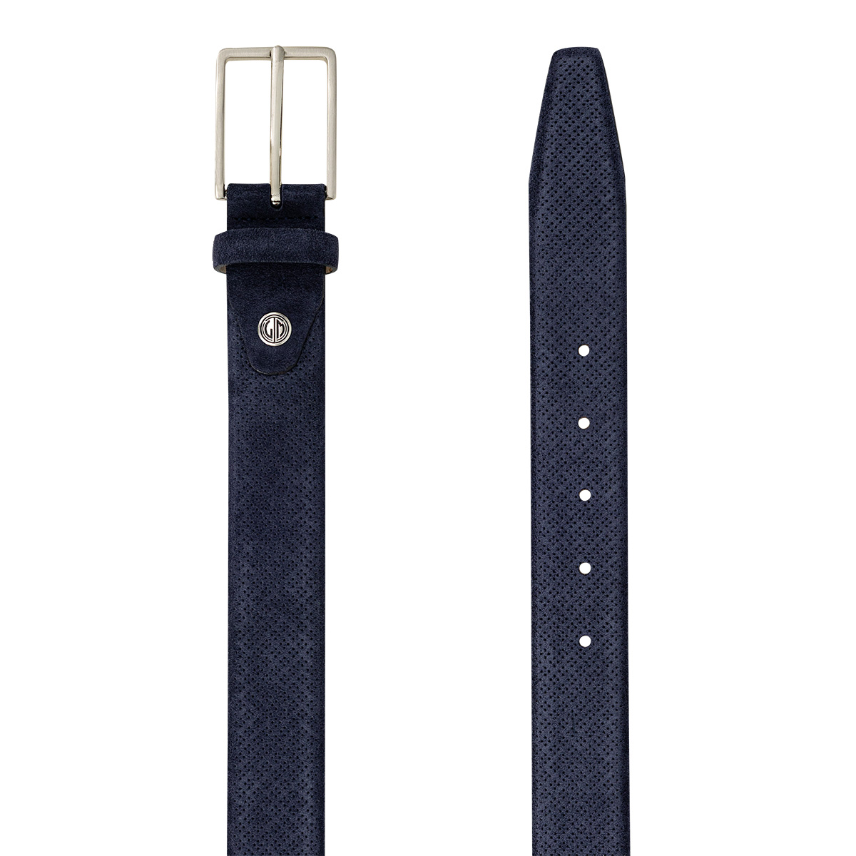 LINDENMANN klassischer Echtlederherrengürtel aus Verloursrindleder marine