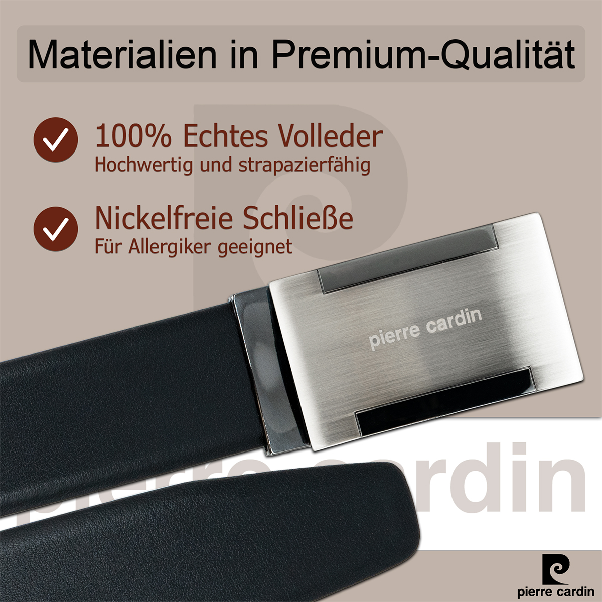 Pierre Cardin Herren-Leder-Gürtel