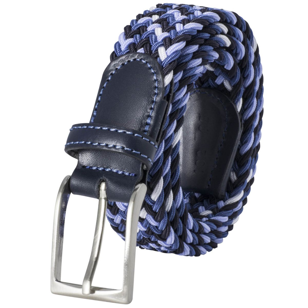 Stoffgürtel Herren blau LINDENMANN Textil-Flechtgürtel Herren 35 mm Textilgürtel blau