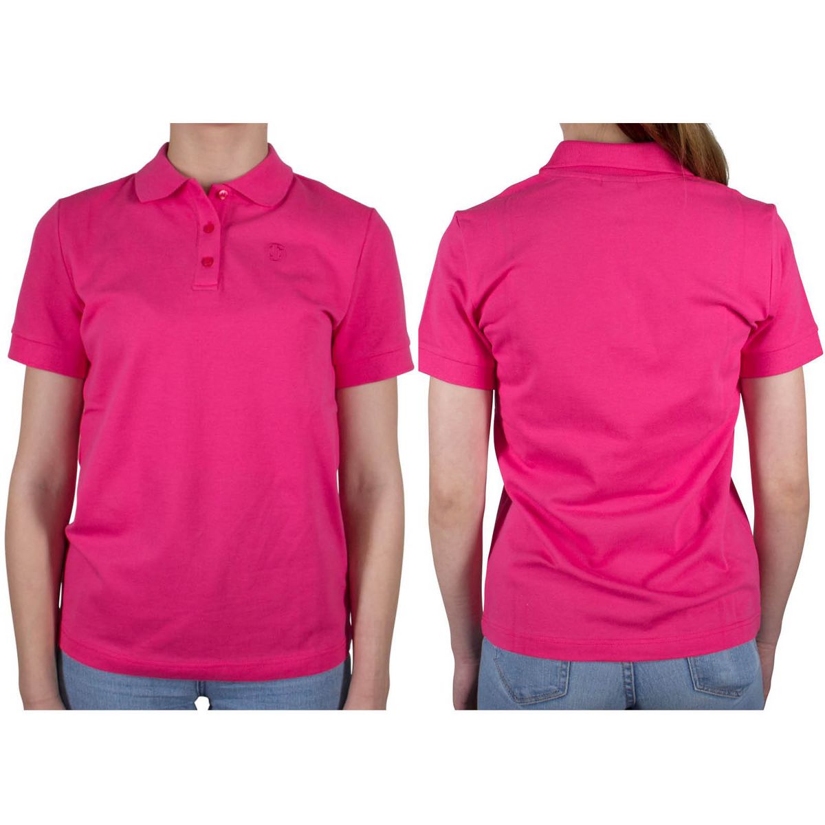  LINDENMANN Poloshirt Damen slim fit kurzarm pink