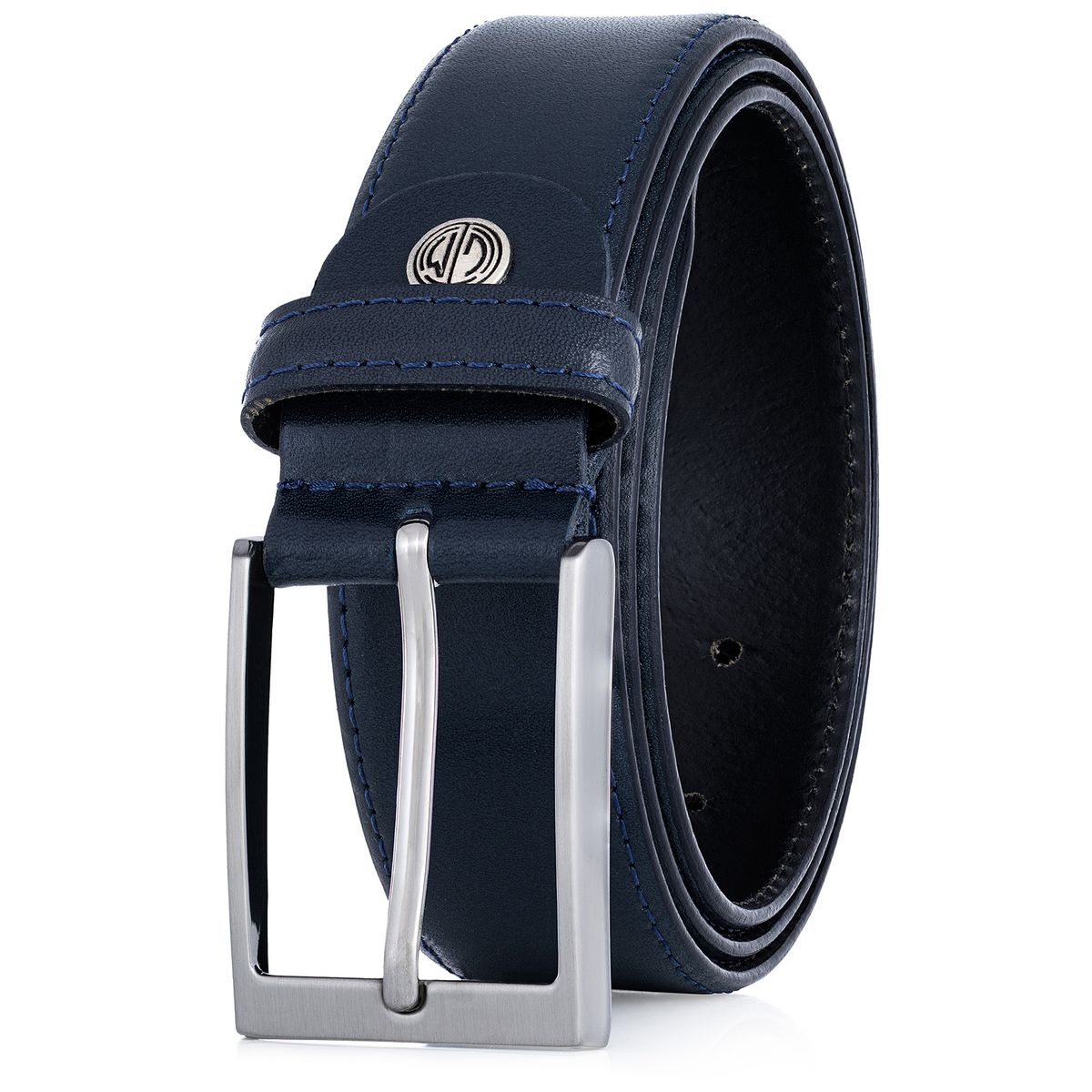 LINDENMANN Ledergürtel Herren blau