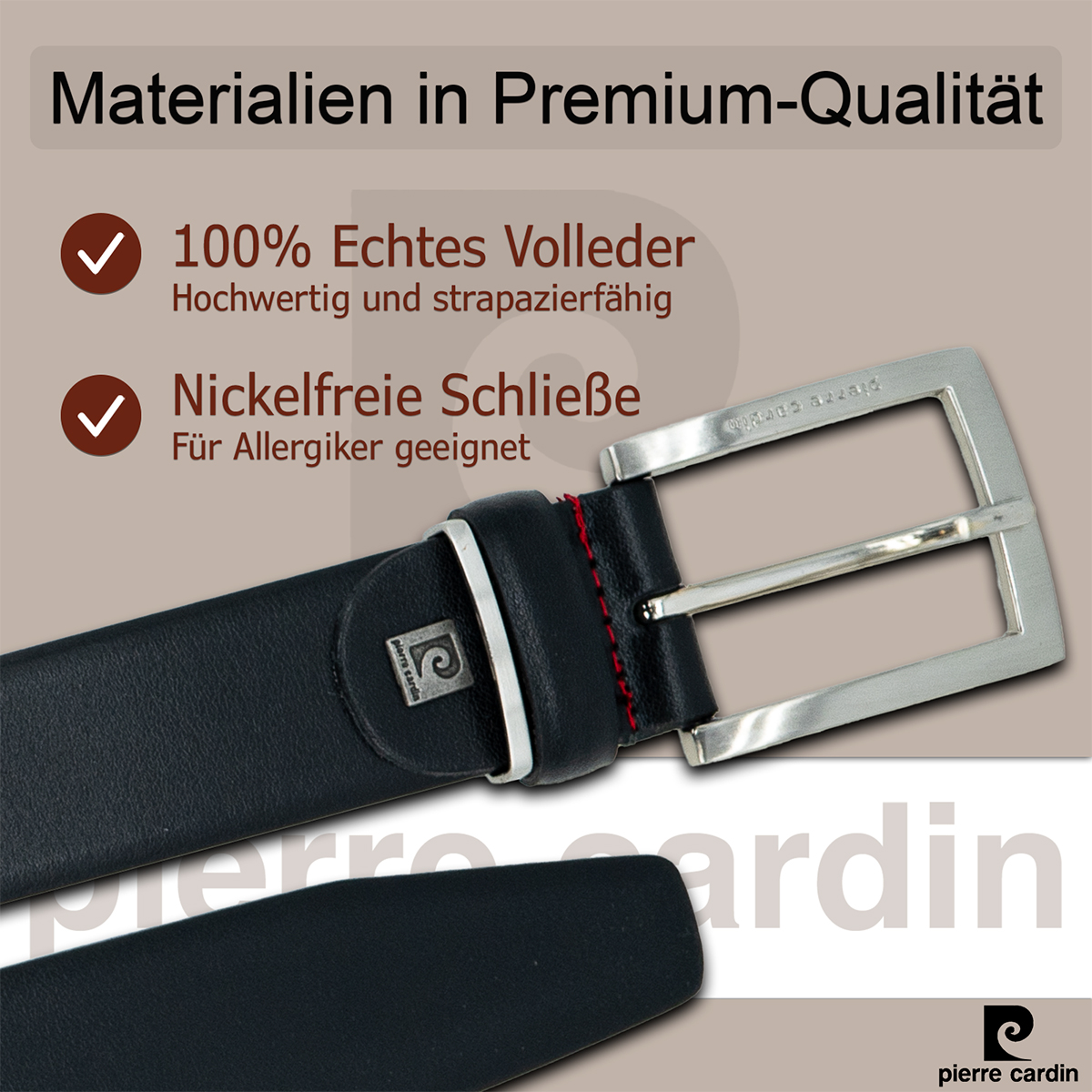 Pierre Cardin Herren-Leder-Gürtel