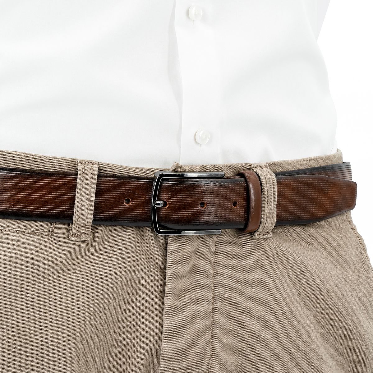 LINDENMANN Ledergürtel Herren handgefertigt braun