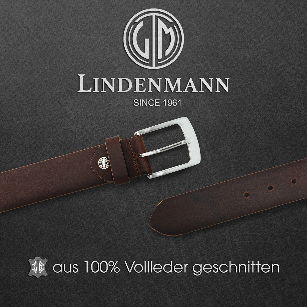 LINDENMANN Ledergürtel braun