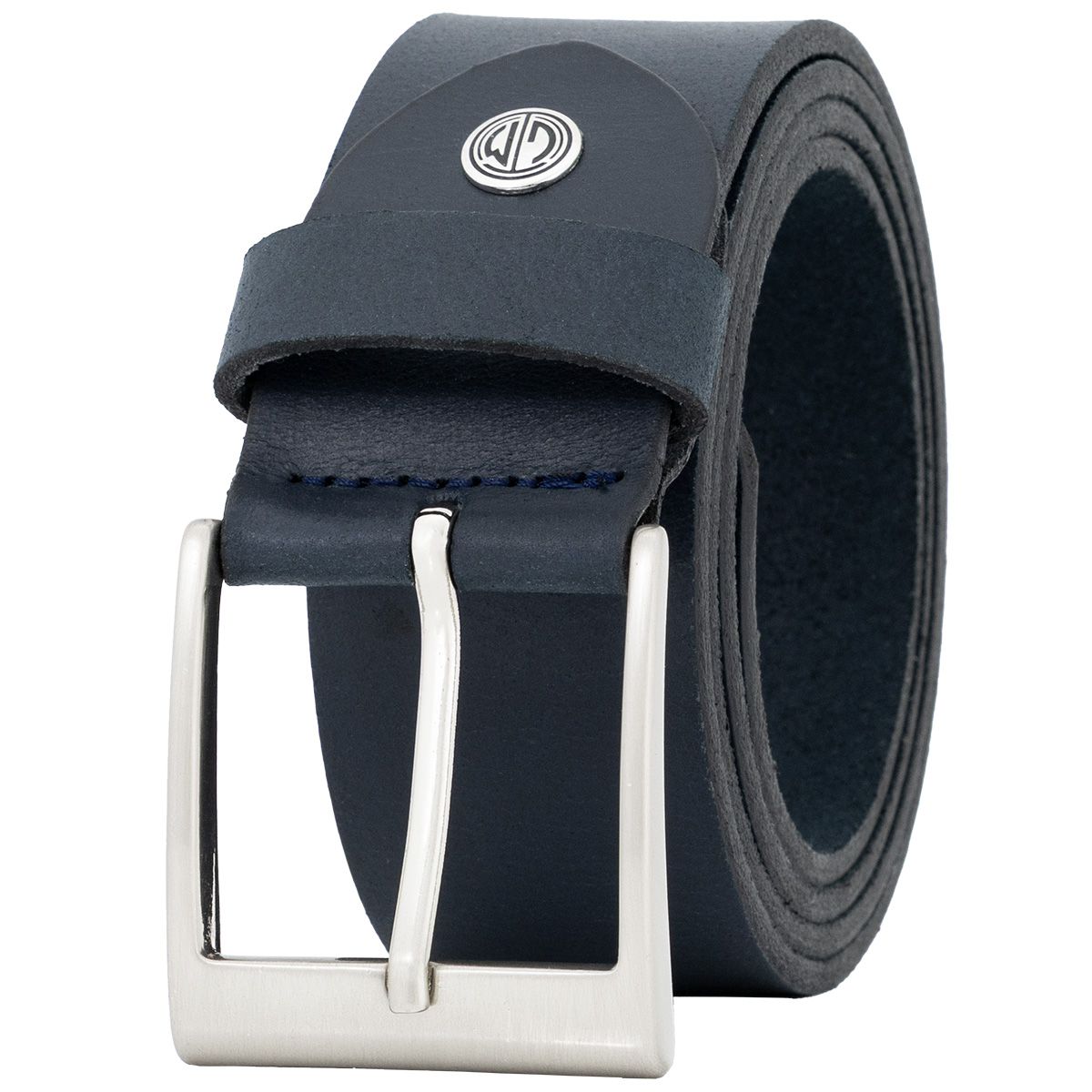 LINDENMANN Herren Jeansgürtel Echtleder marine