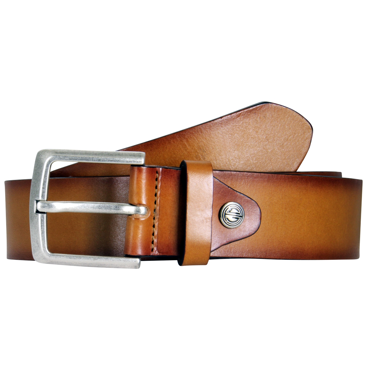 LINDENMANN Leder-Gürtel Herren 40 mm Vollrind cognac