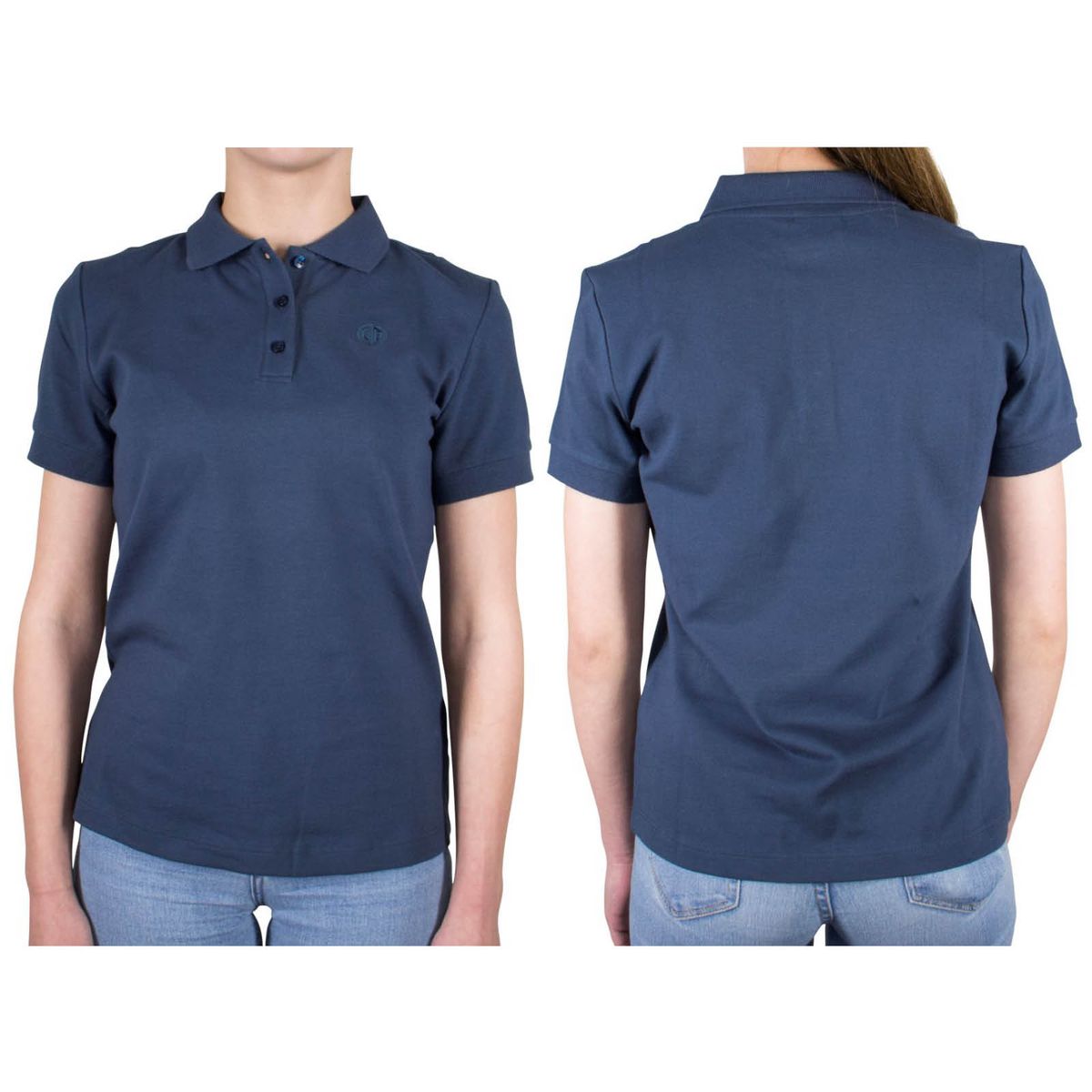 LINDENMANN Poloshirt Bio-Baumwolle Damen Marine