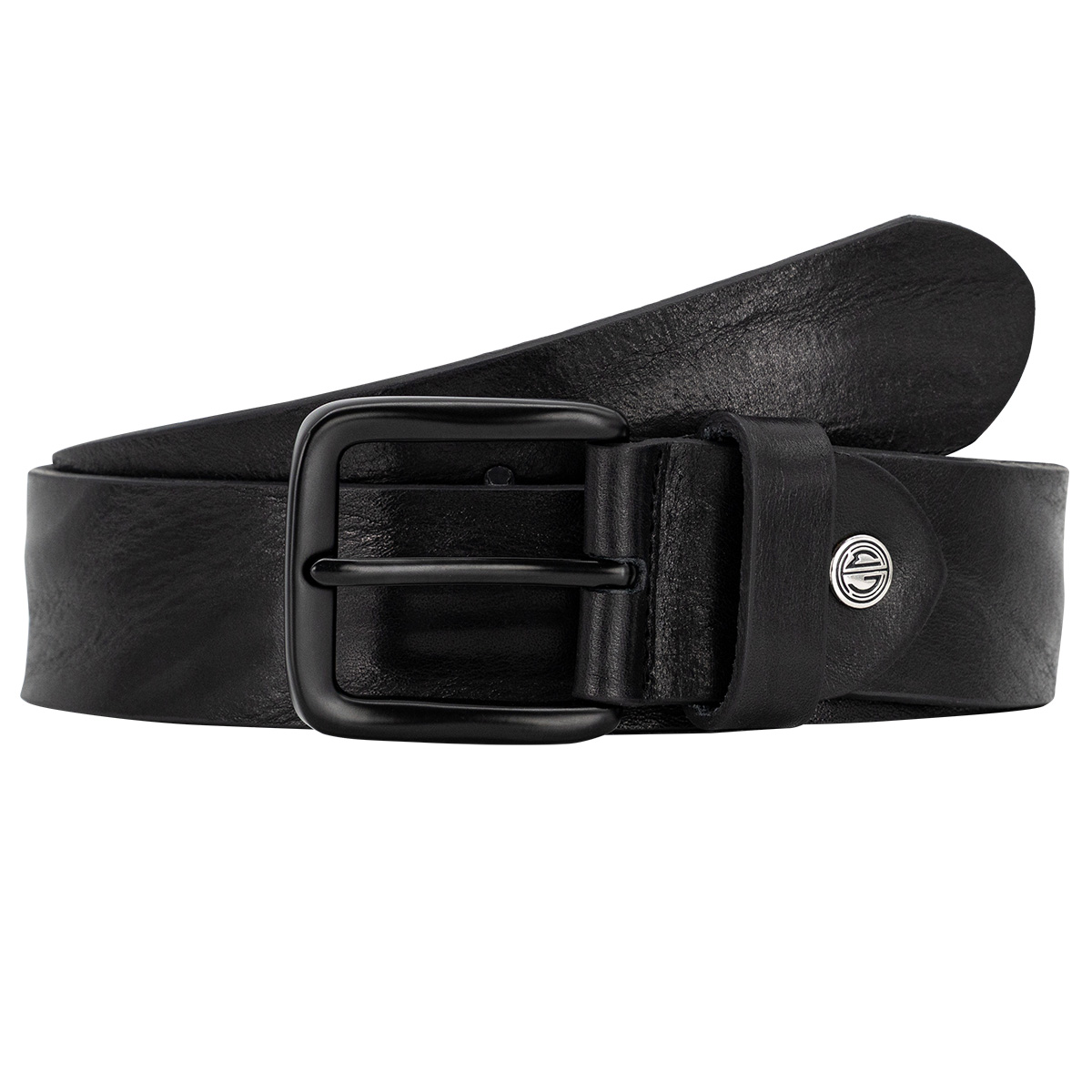 Gürtel, Schwarz, Lackleder, Dorneschnalle, Breite Gürtel, LINDENMANN Herren Vollledergürtel passend zu Jeans schwarz