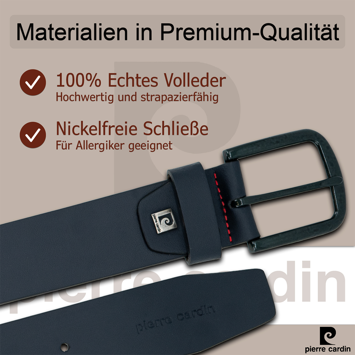 Pierre Cardin Herren-Leder-Gürtel