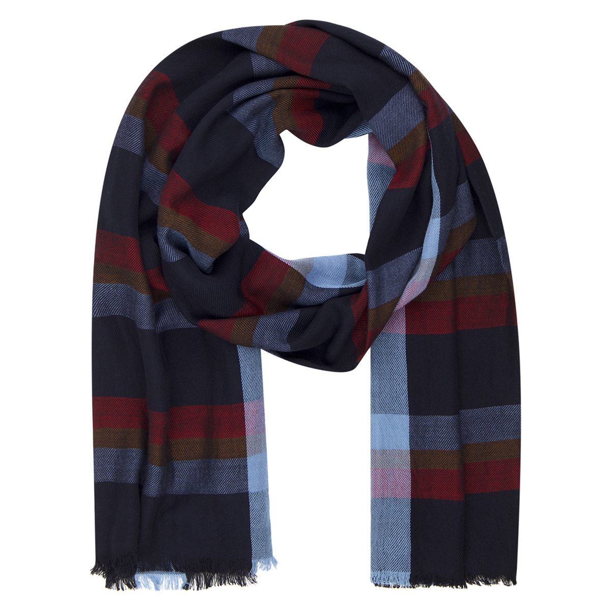 Herren Schal schwarz-rot-blau