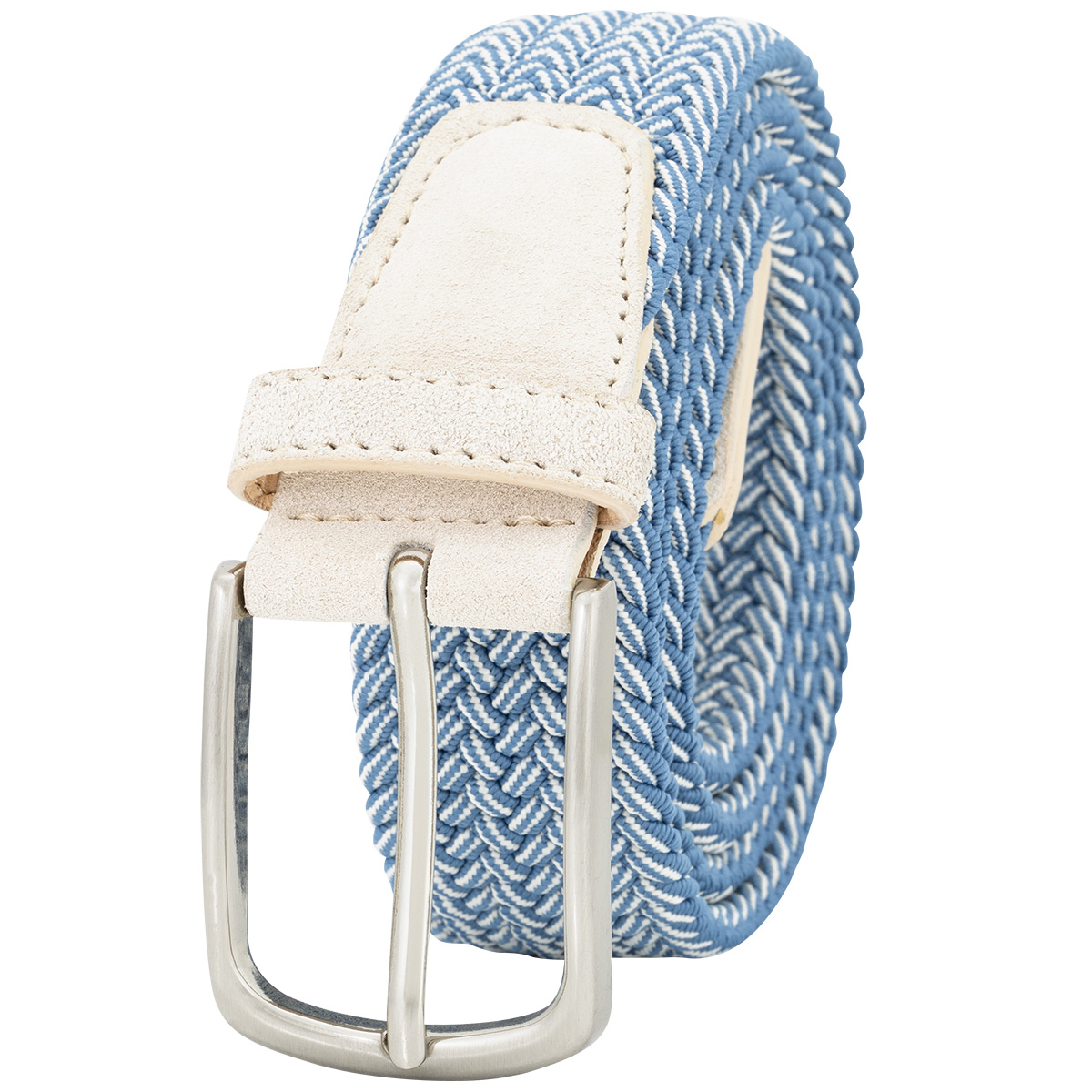 LINDENMANN Textilflechtgürtel Herrengürtel Himmelblau