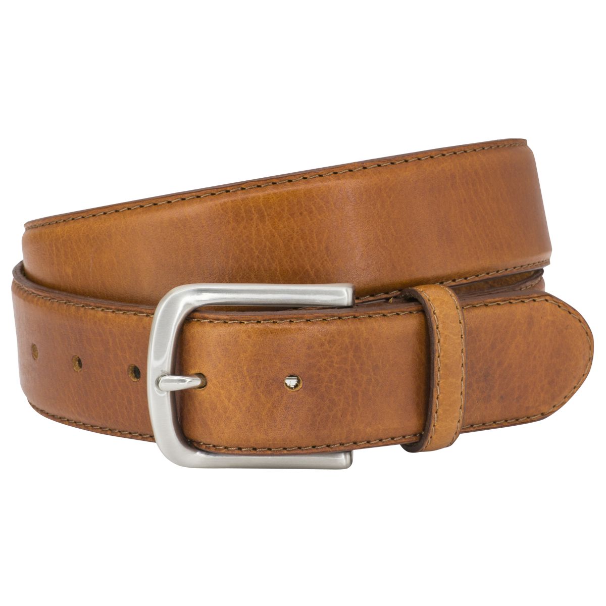 LINDENMANN Ledergürtel Herren, cognac 40 mm Vollrindleder Jeansgürtel
