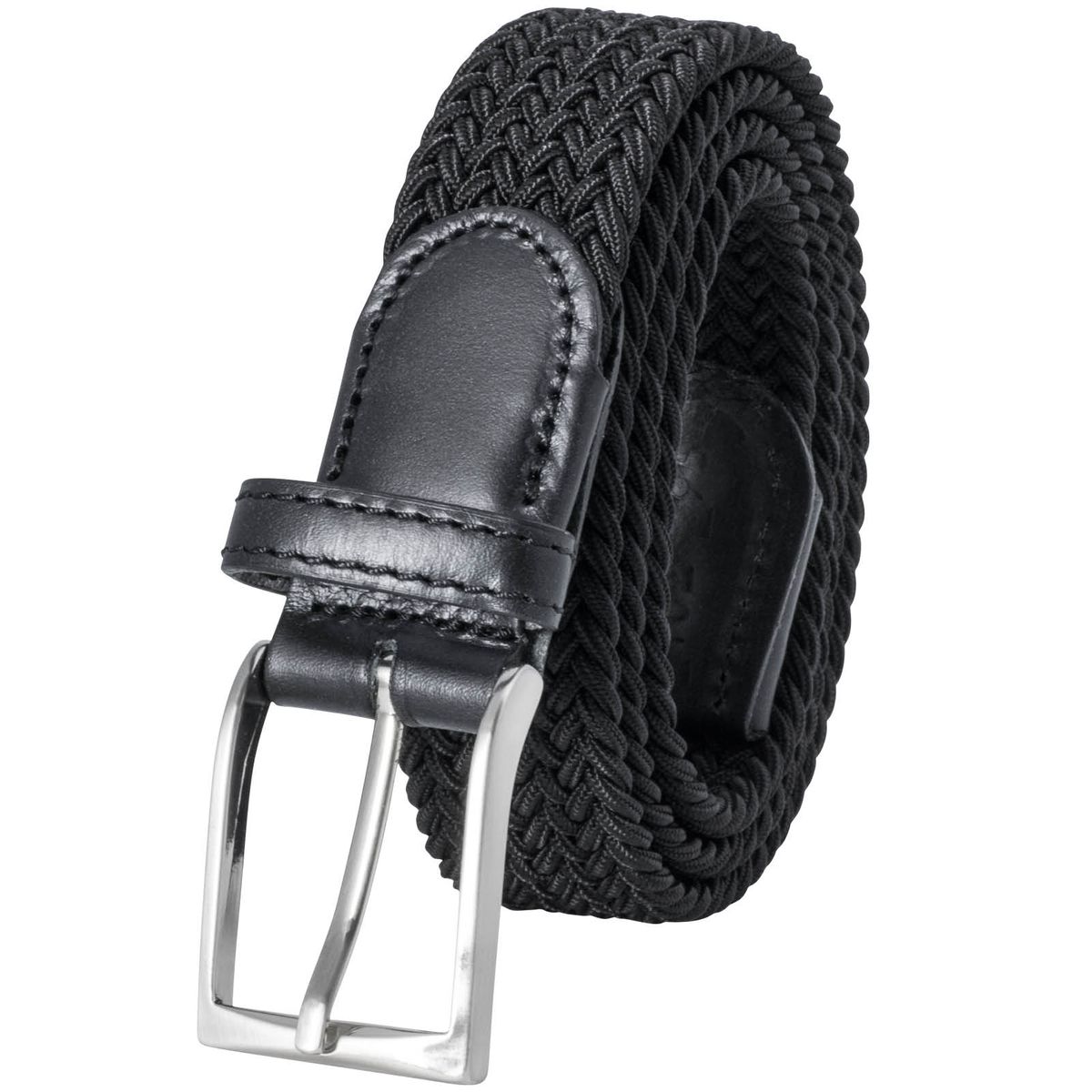 Stoffgürtel Herren schwarz LINDENMANN Textil-Flechtgürtel Herren 35 mm schwarz