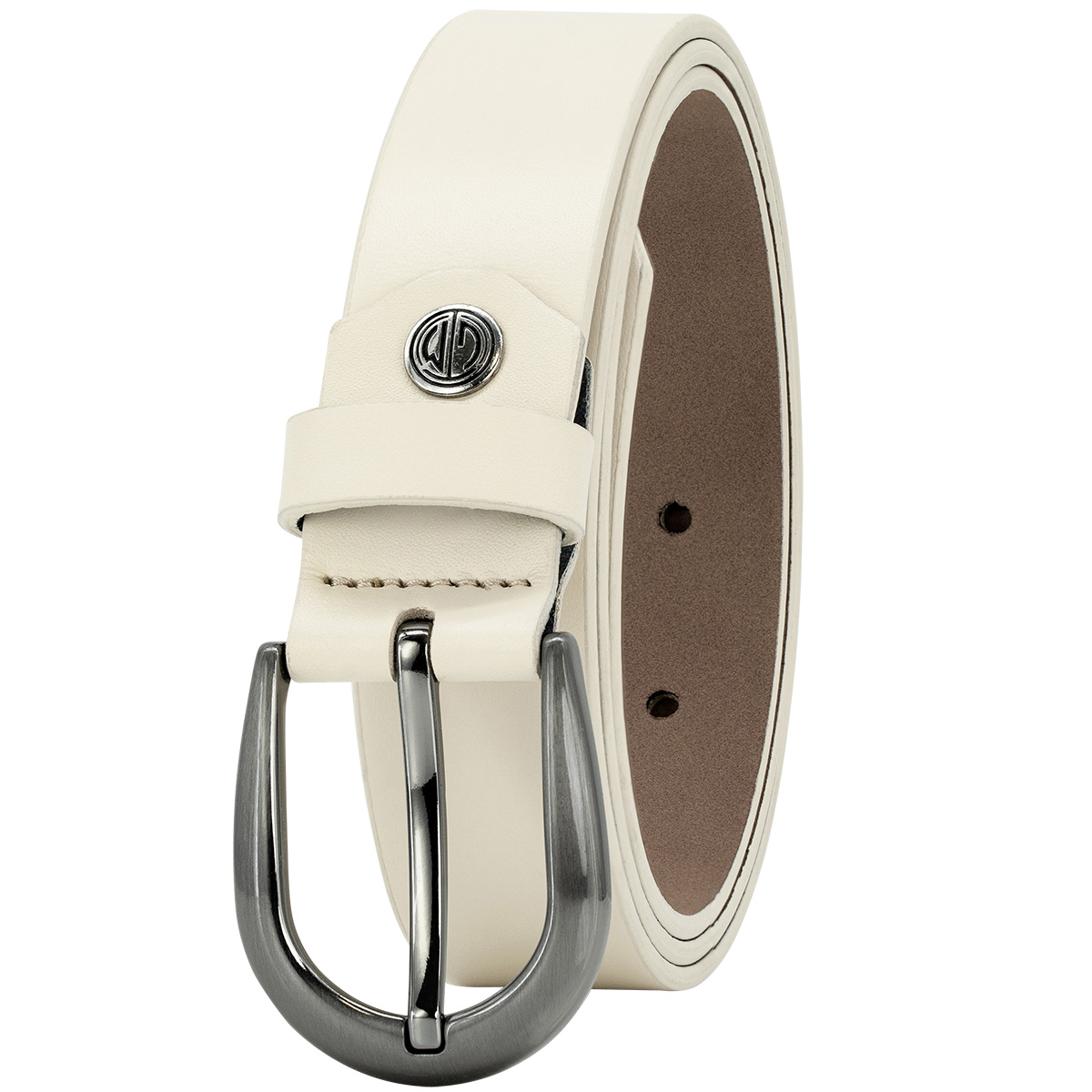 LINDENMANN Rindsledergürtel Damen Creme-Beige LINDENMANN Rindsleder Damengürtel Creme-Beige