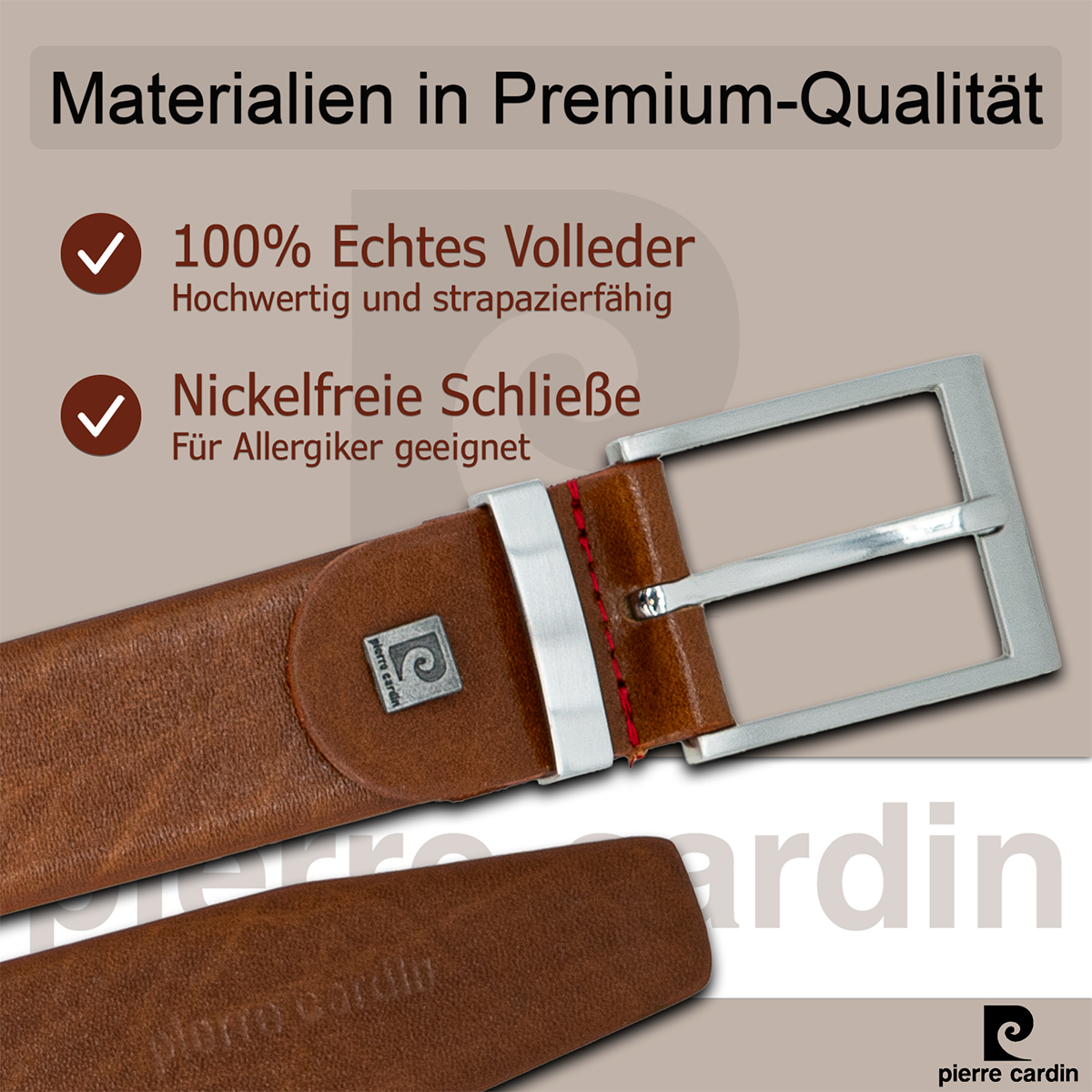 Pierre Cardin Herren-Leder-Gürtel