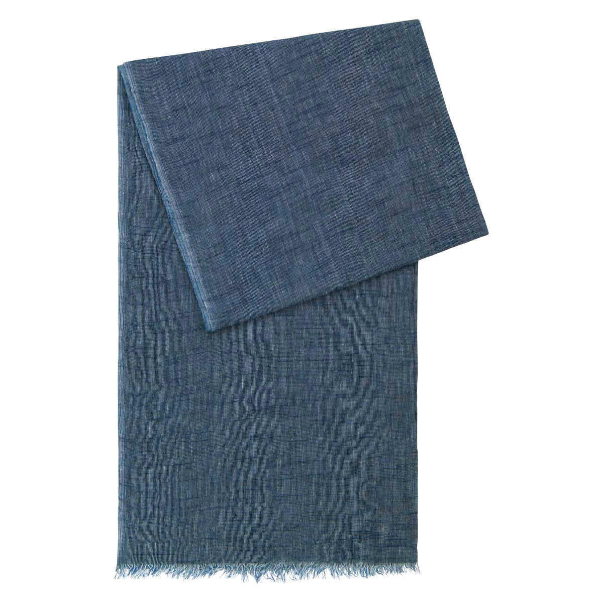 Herren Schal blau 100% BIO-Baumwolle