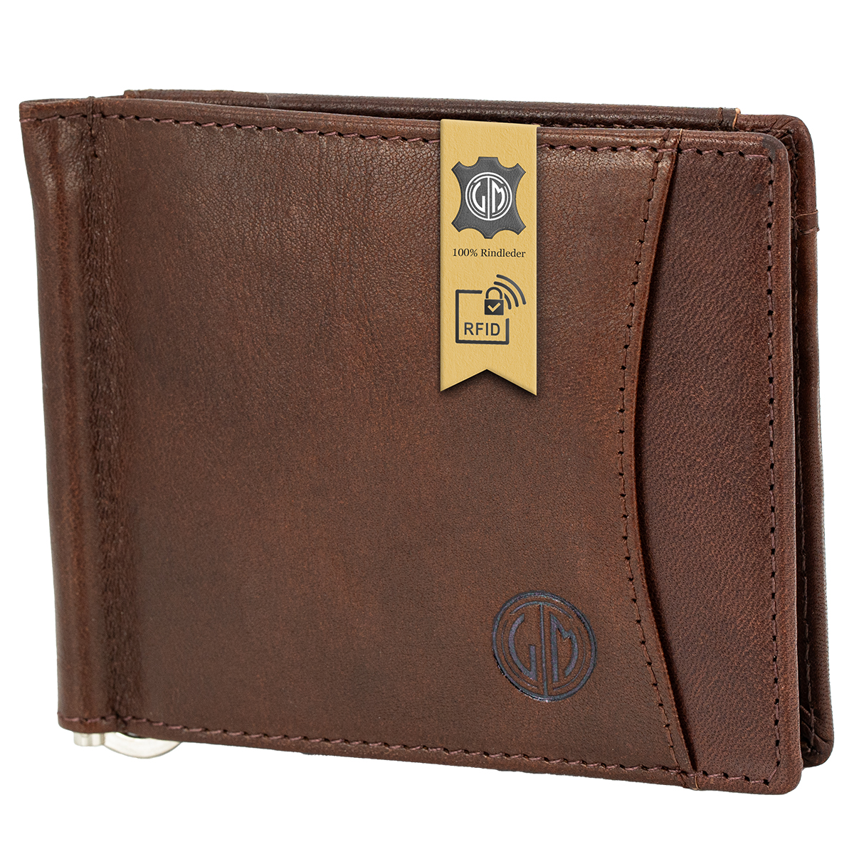 LINDENMANN Herren Leder Geldbeutel braun LINDENMANN Herren Leder Portemonnaie braun