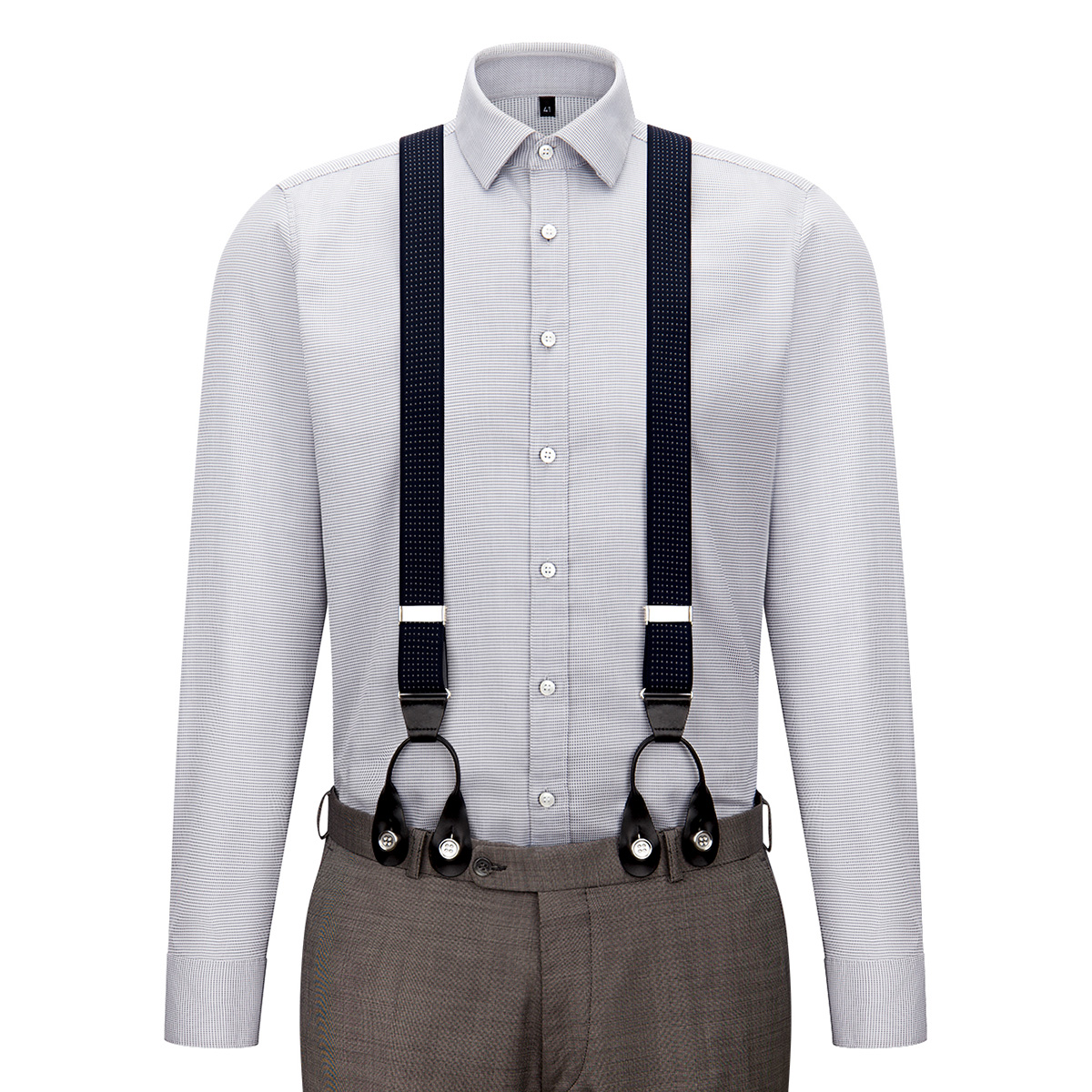 Hosenträger LINDENMANN blau weiss