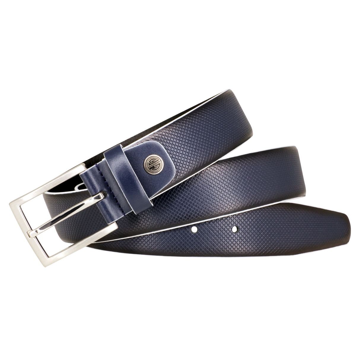 LINDENMANN Rindledergürtel Herren, Gürtel Herren Leder 35 mm breit, Anzug Gürtel Herren, Vollrindleder marine