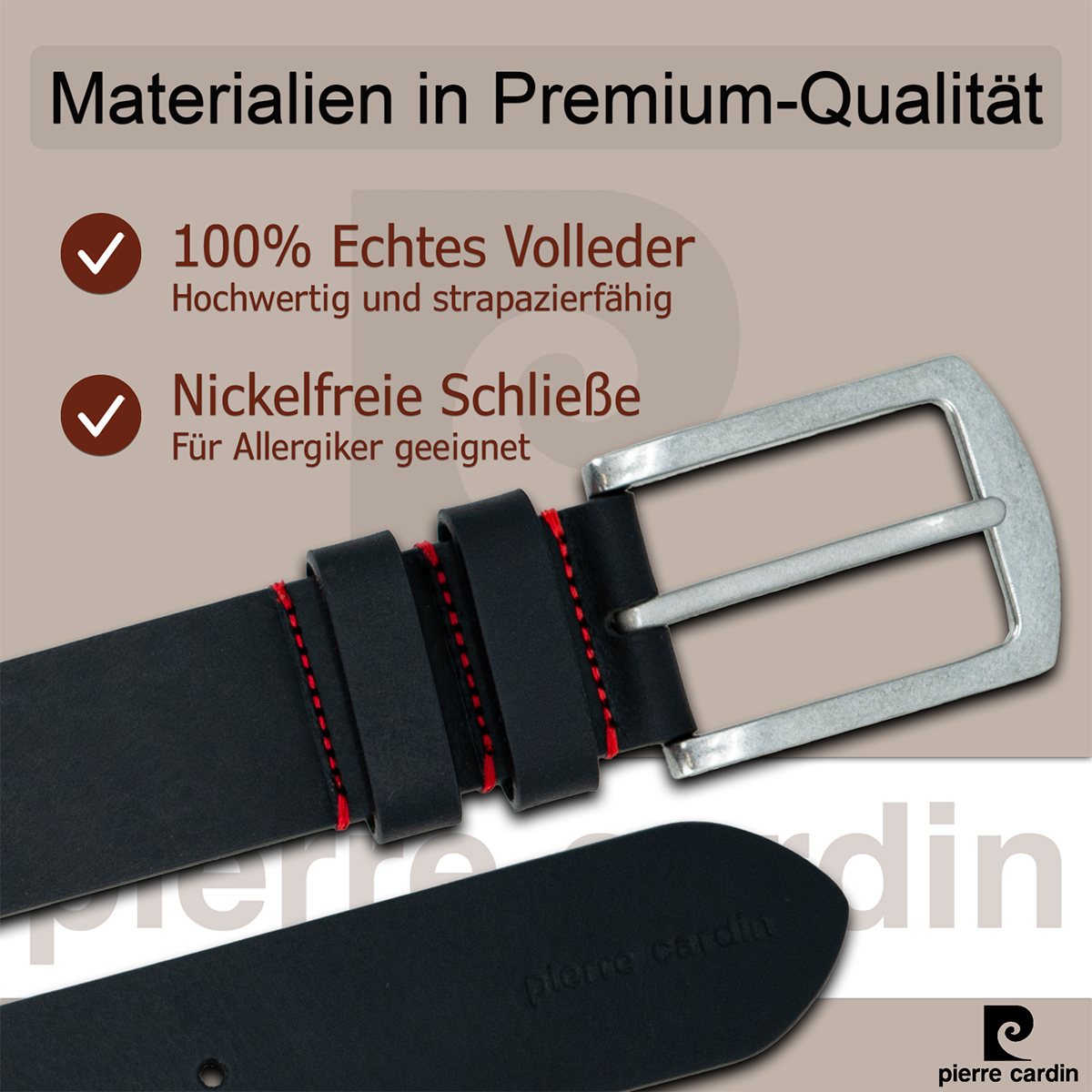 Pierre Cardin Herren-Leder-Gürtel