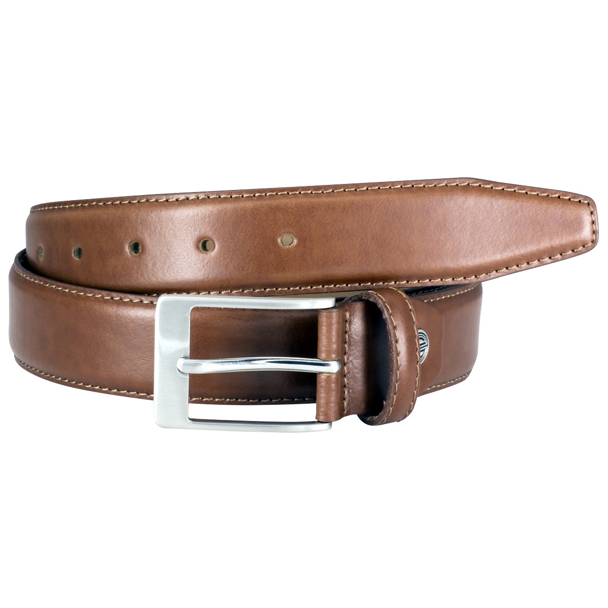 LINDENMANN Anzug-Ledergürtel Herren 35 mm Rindleder cognac