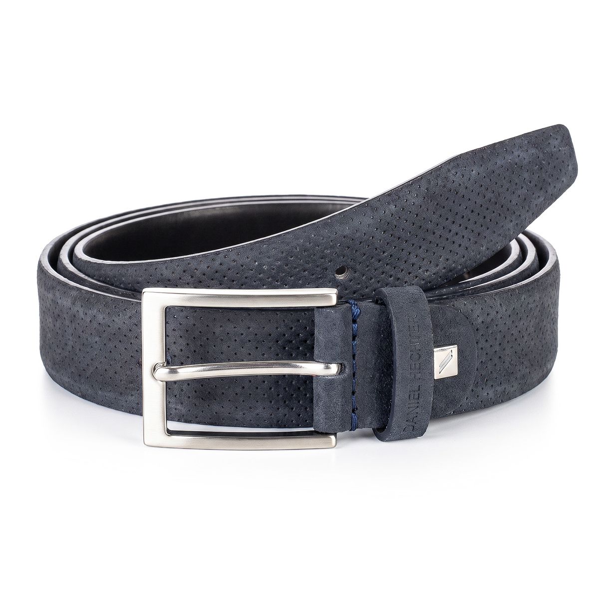 DANIEL HECHTER Herren smart casual 100% echtes Veloursledergürtel marine