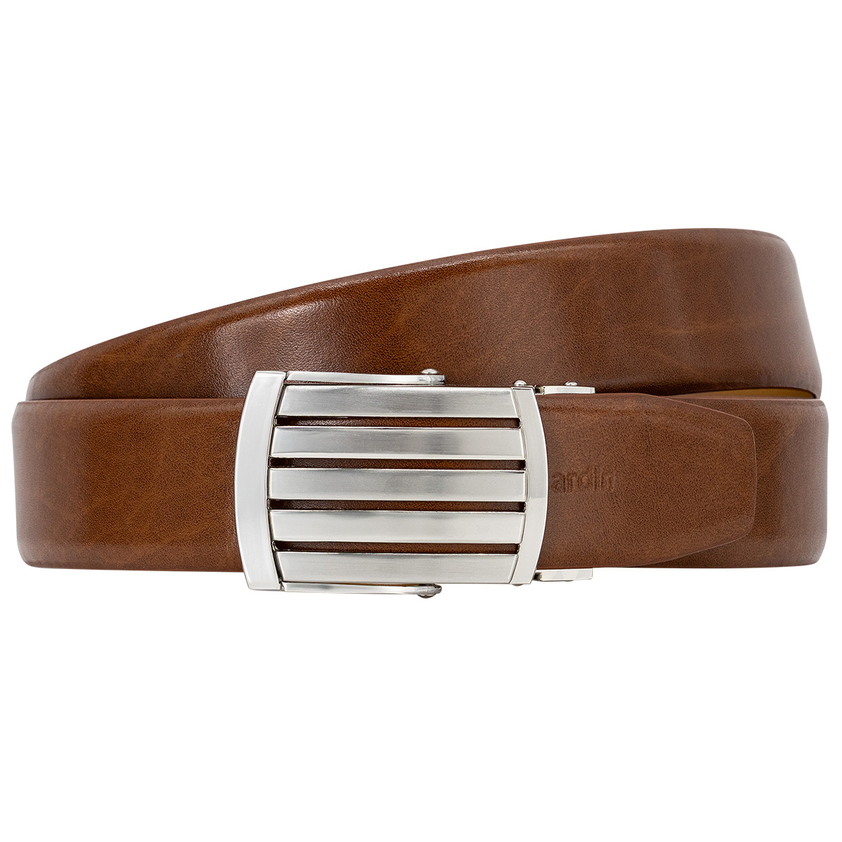 PIERRE CARDIN Herrenautomatikgürtel aus 100% echtem Rindleder cognac