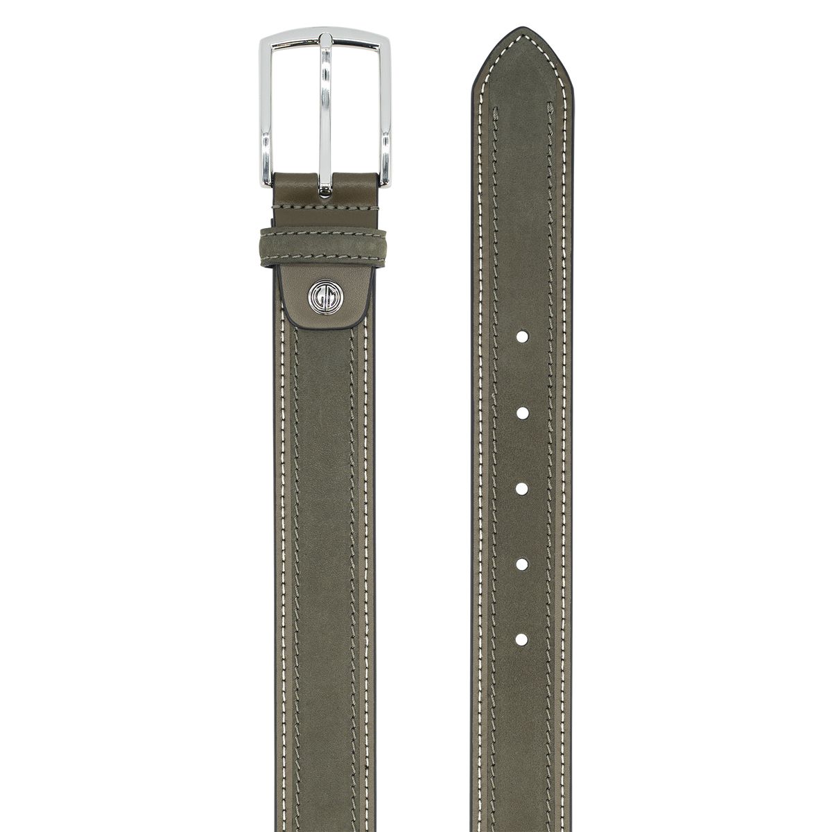 LINDENMANN Premium Ledergürtel grün