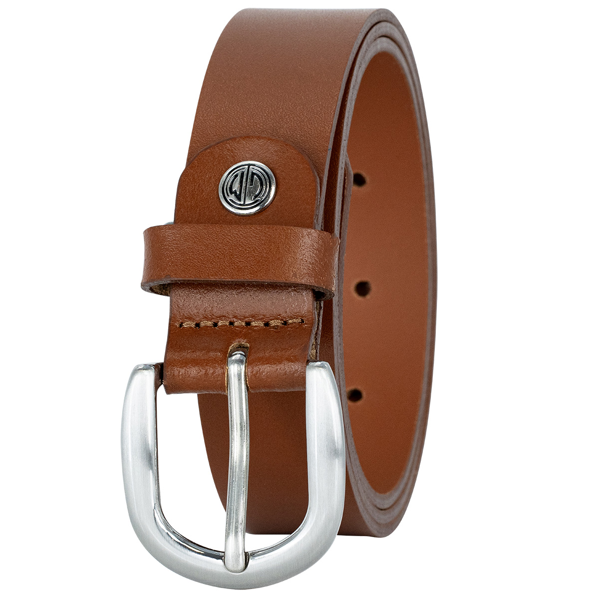 lederband, braun, gürtelschnalle, metallschnalle, armbandgürtel, LINDENMANN Rindledergürtel Damen Cognac