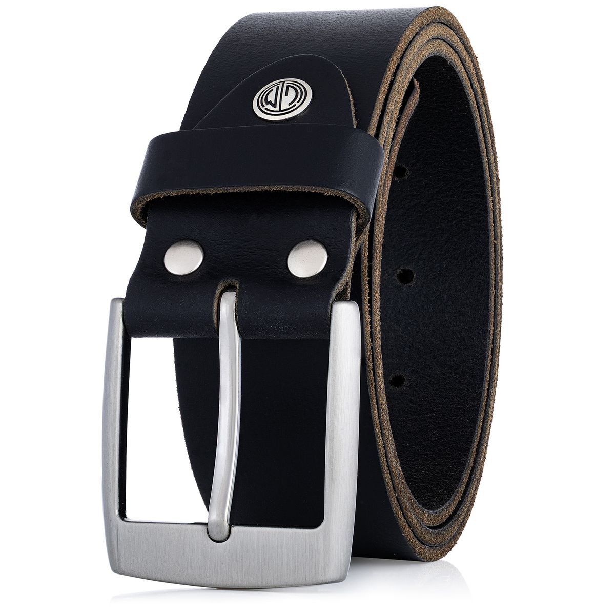 Zubehor, Leinwand, Gürtel, LINDENMANN Herren Büffelledergürtel aus 100% Echtleder schwarz