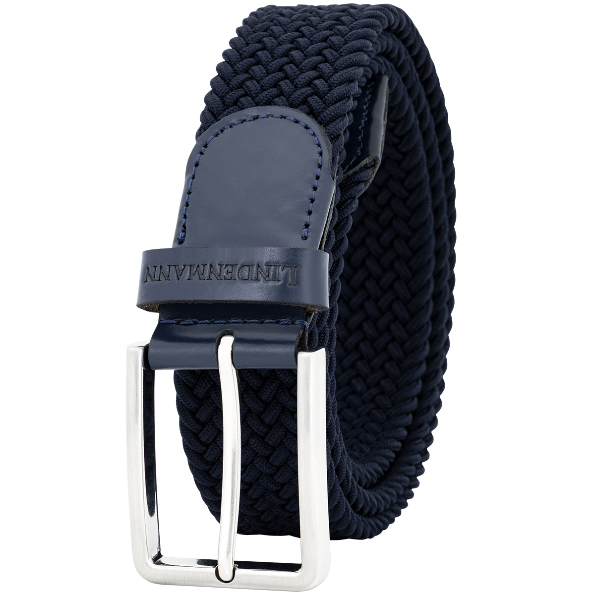 LINDENMANN Herren Stretchgürtel blau LINDENMANN Flechtgürtel Herren blau
