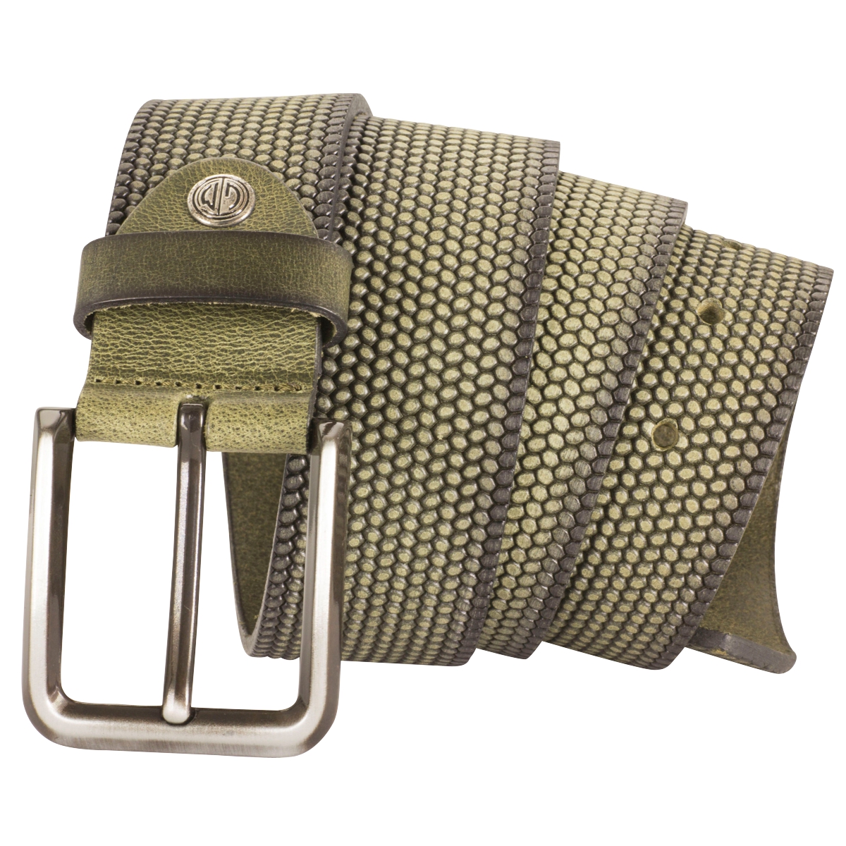 LINDENMANN Leder-Gürtel Herren 40 mm Vollrindleder olive