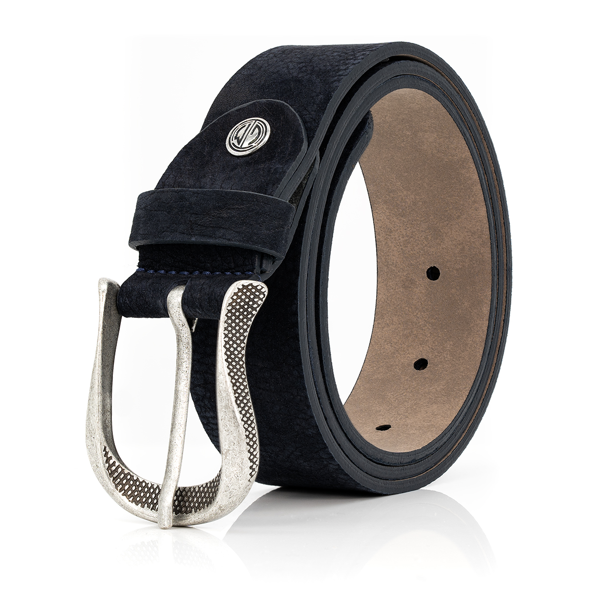 Nubukledergürtel Damen Lindenmann Marine LINDENMANN Rindledergürtel Damen 35 mm Nubuk Rindleder marine
