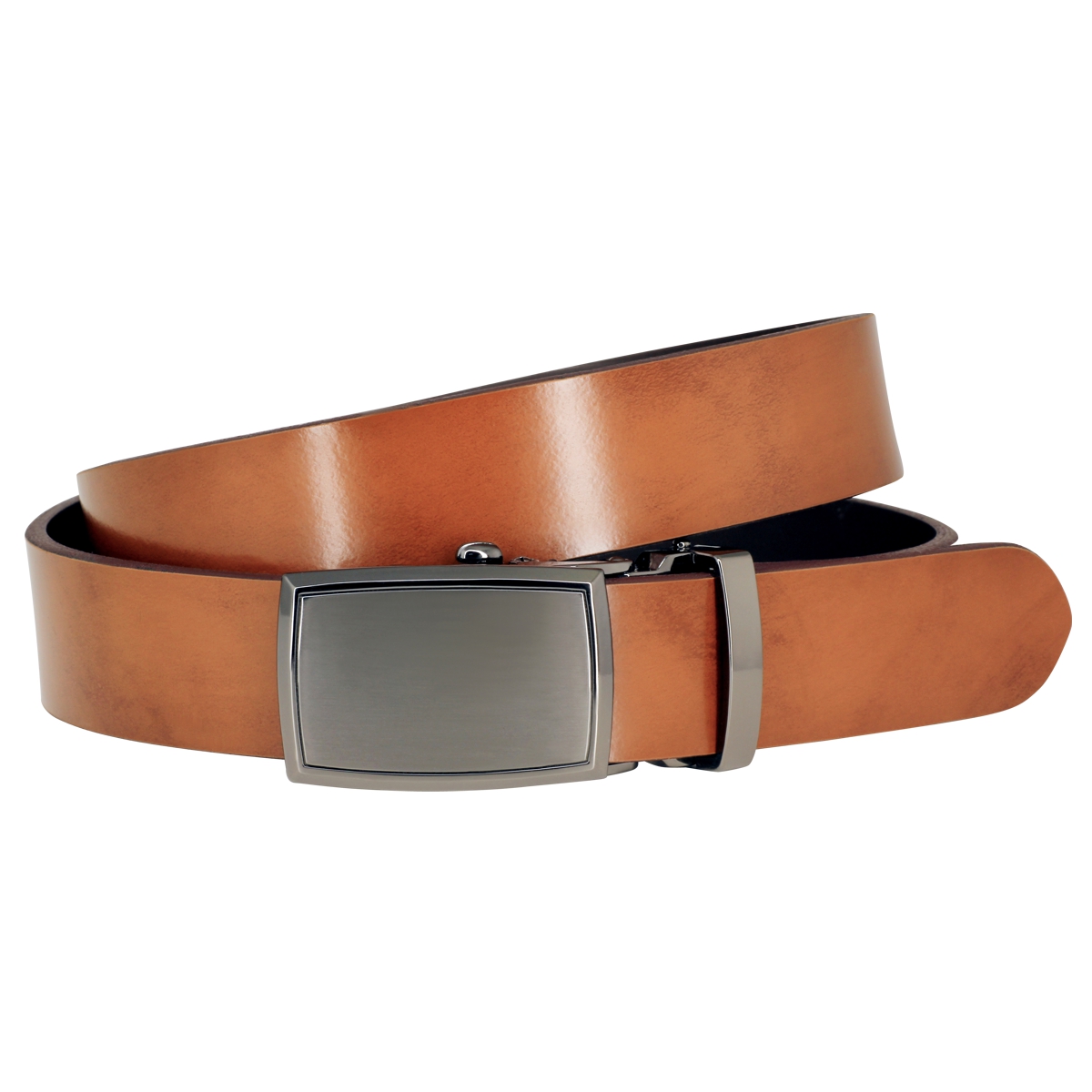 LINDENMANN Rindledergürtel Herren 33 mm Automatik cognac