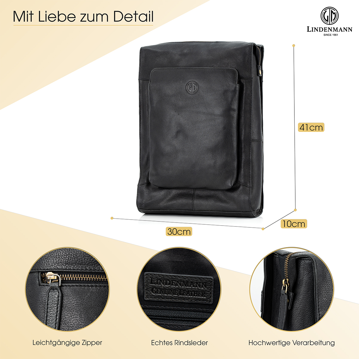 Lindenmann Rucksack schwarz