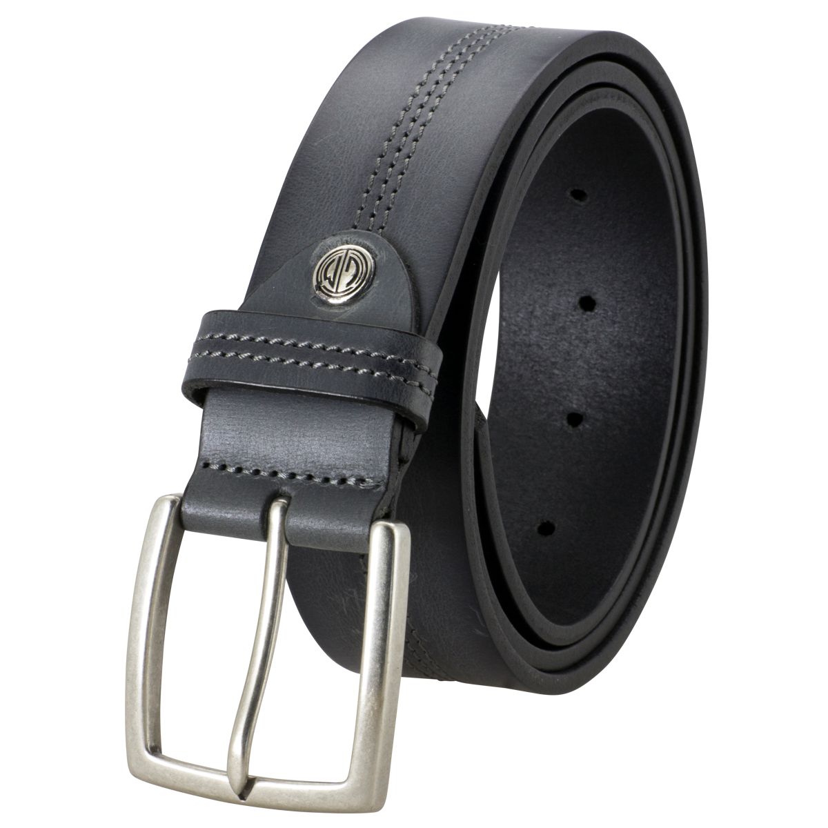 LINDENMANN Leder-Gürtel Herren 40 mm Vollrindleder grau
