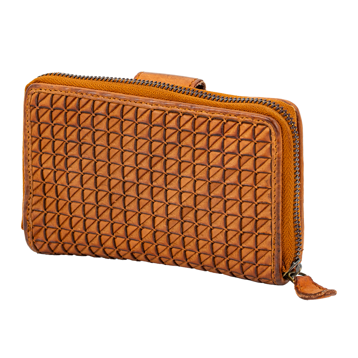 LINDENMANN Damen Leder Portemonnaie cognac